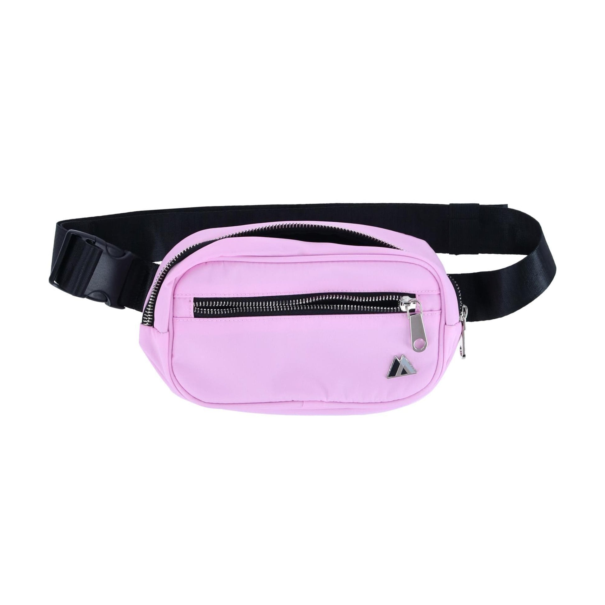 Everest Sleek Front Zipper Belt Bag - Pink