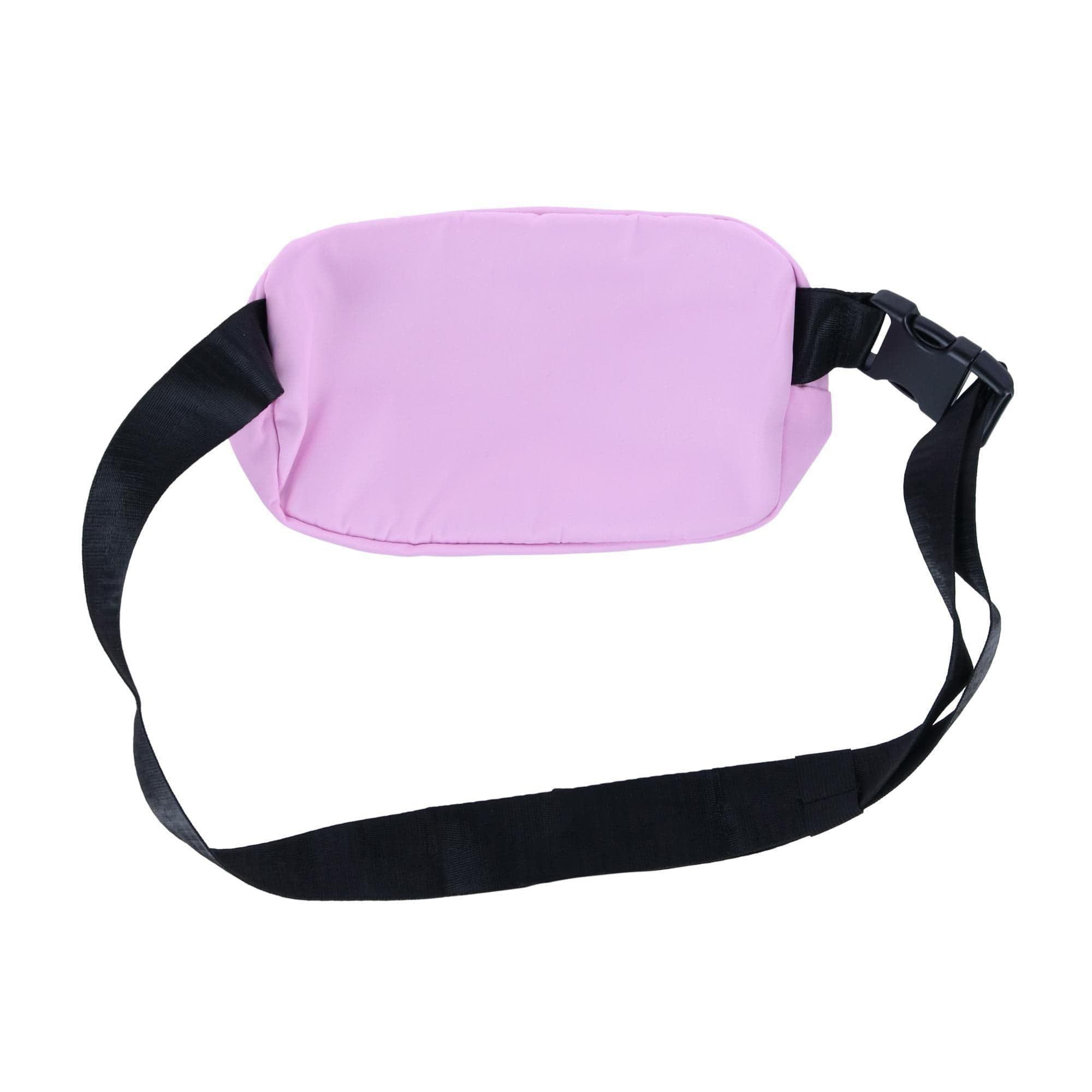 Everest Sleek Front Zipper Belt Bag - Pink