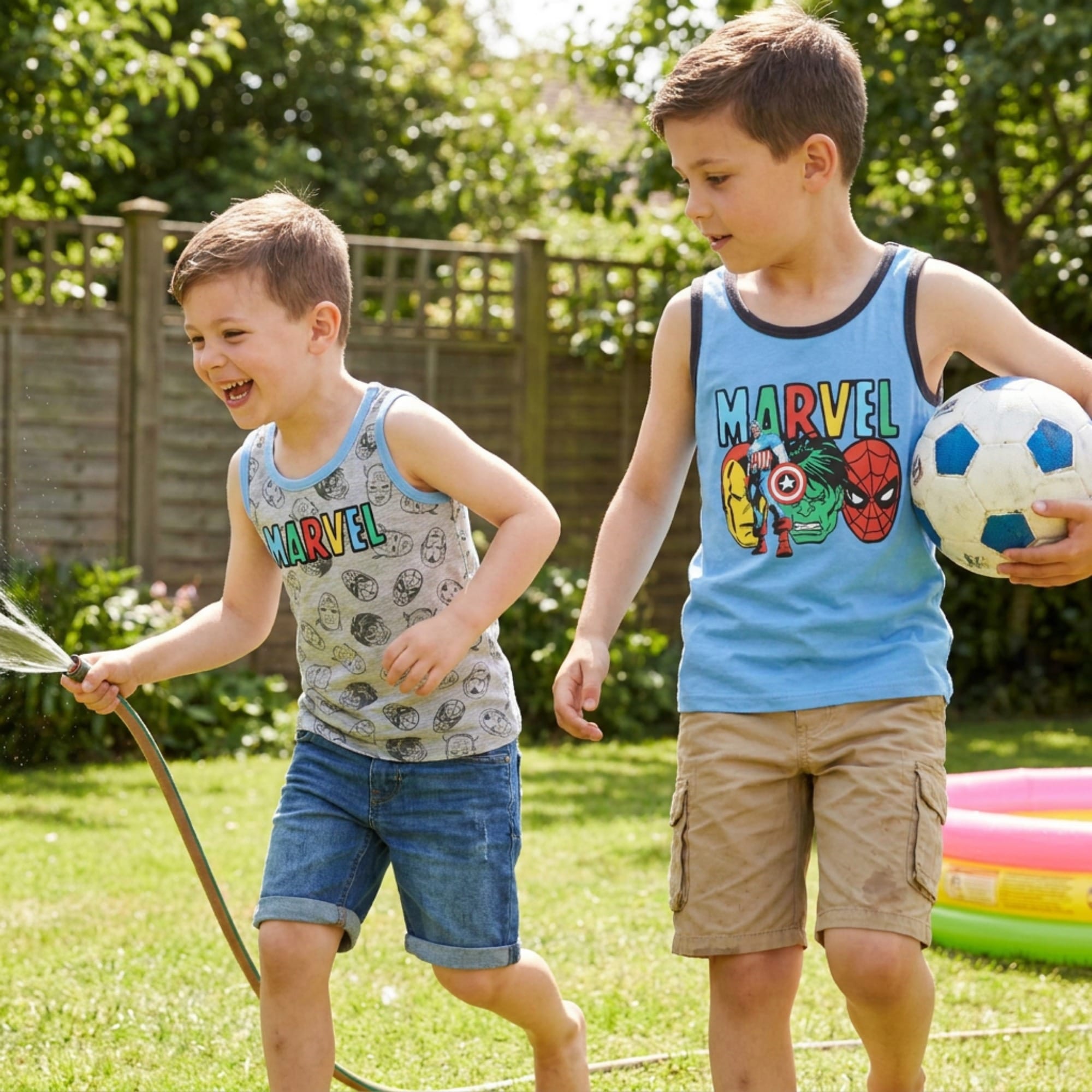 Textiel Trade Boy's Marvel Singlets (2 Pack) - Multicolor