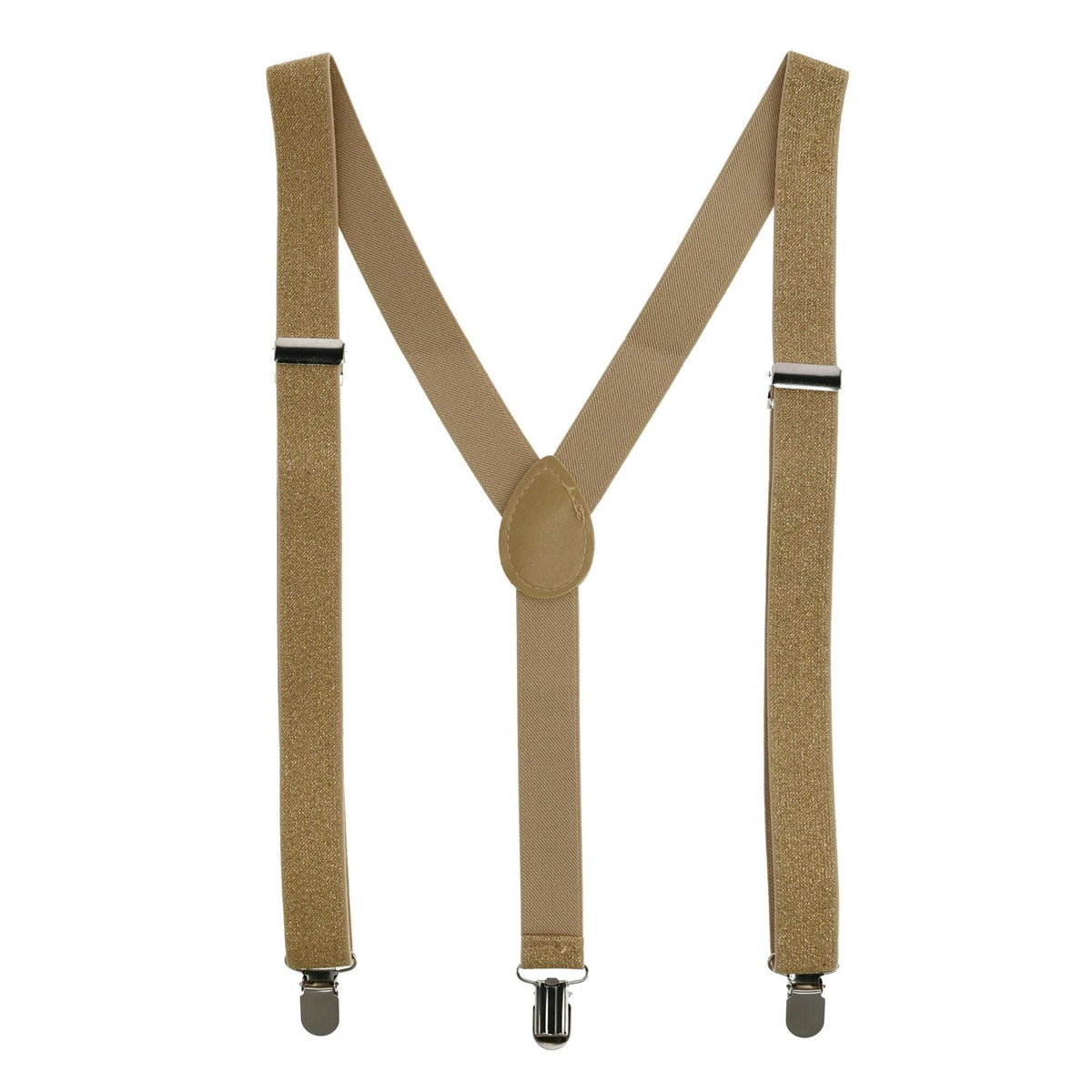 CTM® Glitter Gold Bow Tie and Suspender Set - Gold