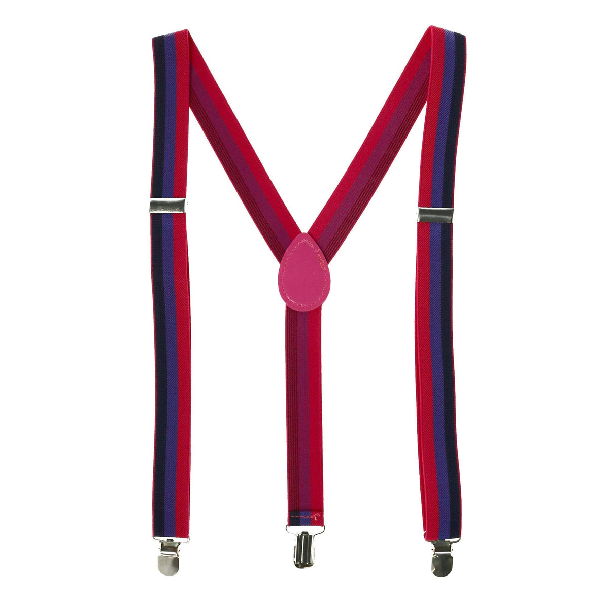 CTM® Striped Bi Pride Bow Tie and Suspender Set - Pink