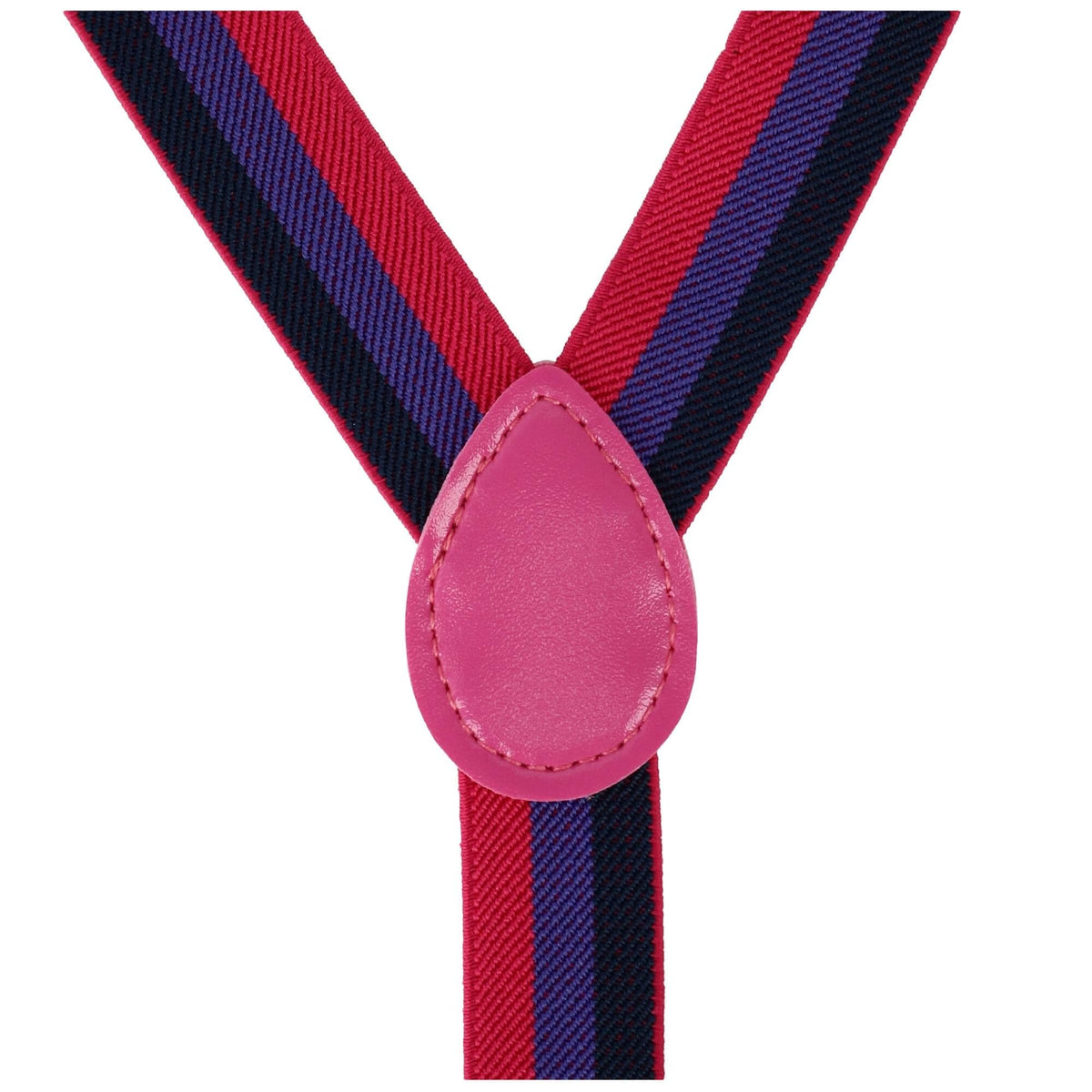 CTM® Striped Bi Pride Bow Tie and Suspender Set - Pink