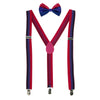 Striped Bi Pride Bow Tie and Suspender Set