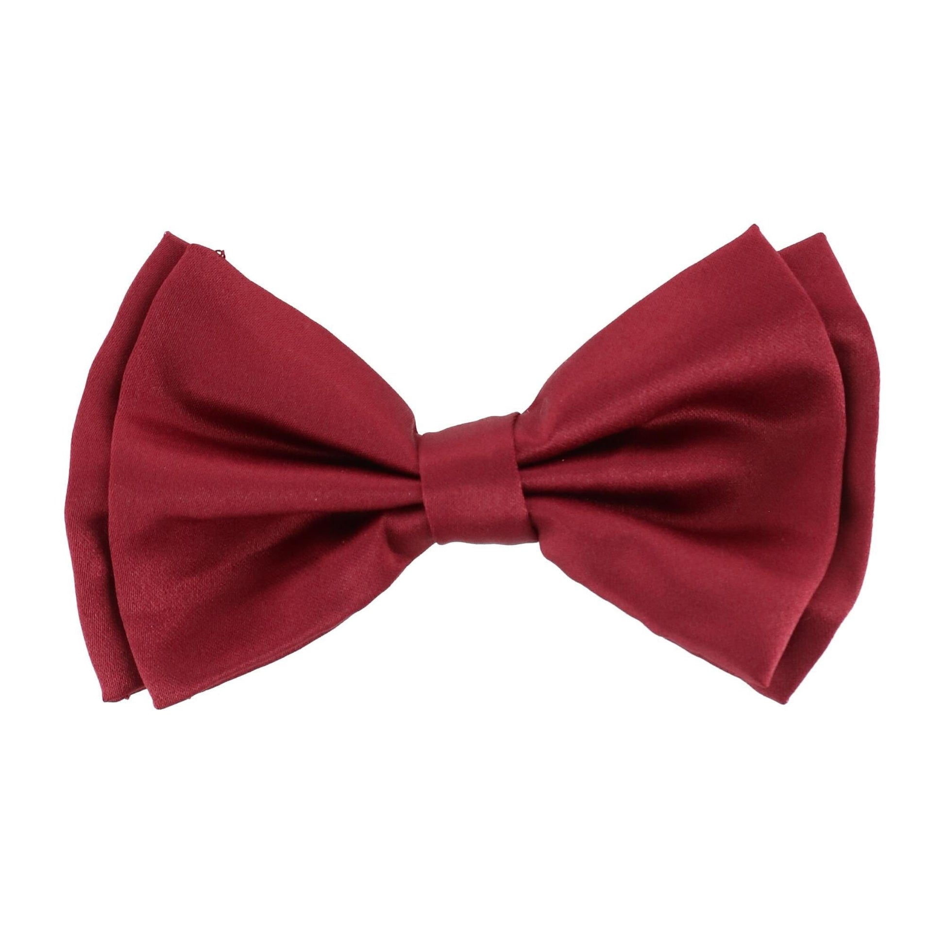 CTM® Men's Solid Fashion Color Bow Tie and Suspender Set - Burgundy