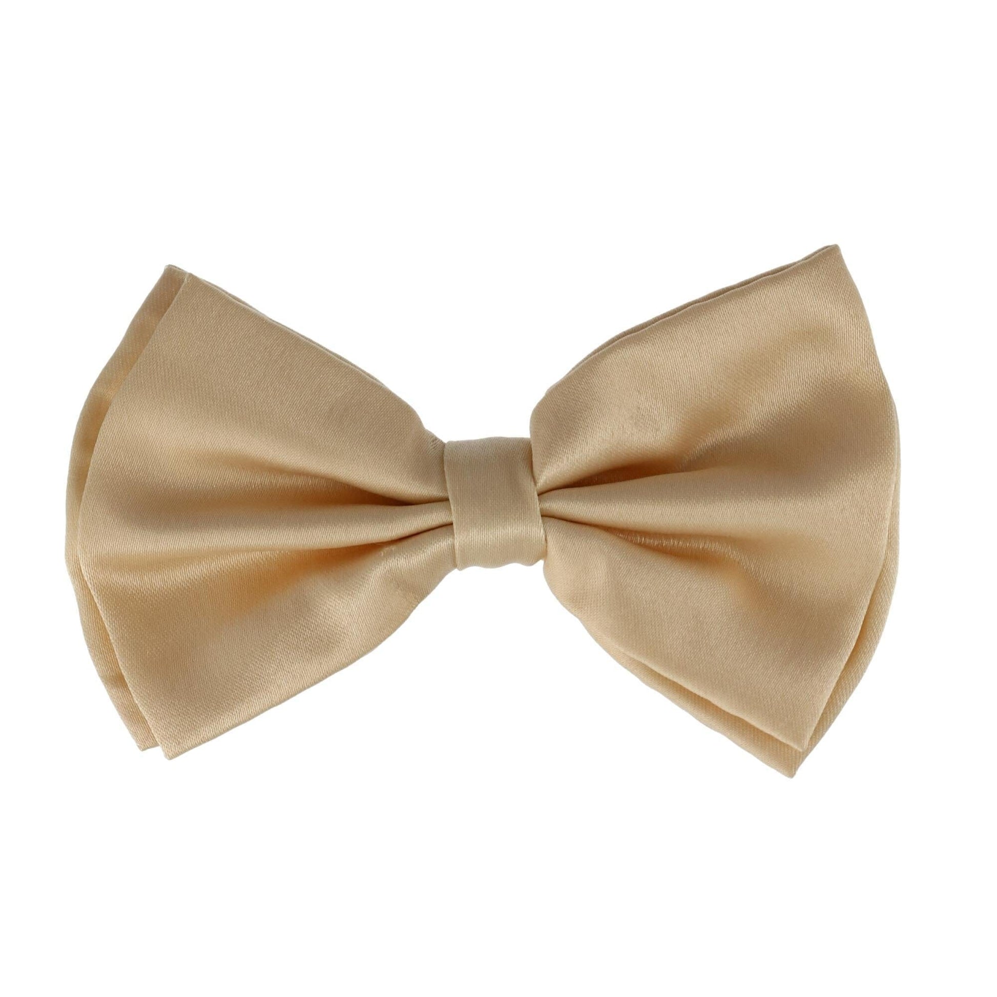 CTM® Men's Solid Fashion Color Bow Tie and Suspender Set - Cream