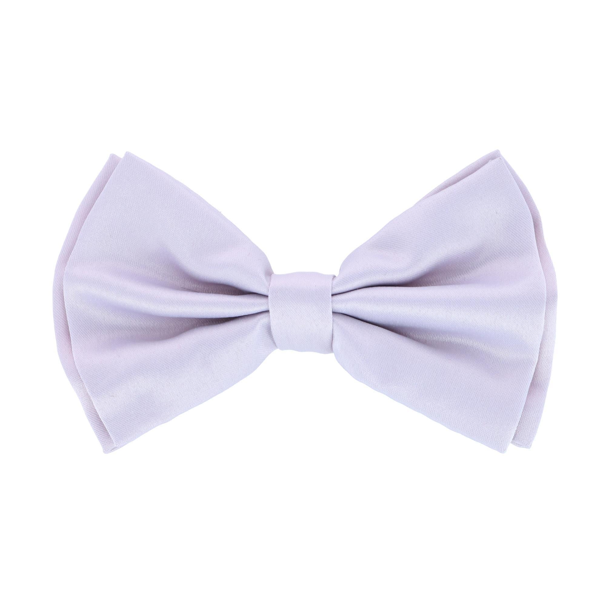 CTM® Men's Solid Fashion Color Bow Tie and Suspender Set - Light Grey