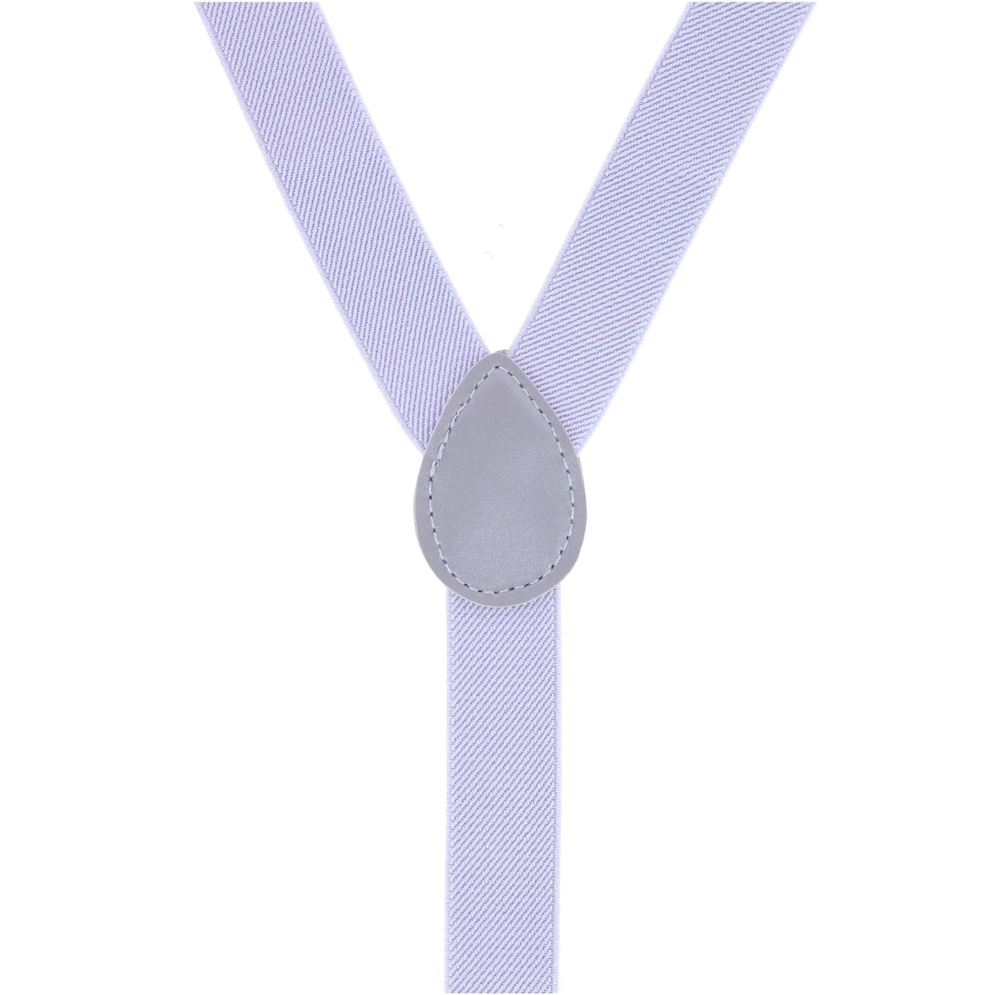 CTM® Men's Solid Fashion Color Bow Tie and Suspender Set - Light Grey