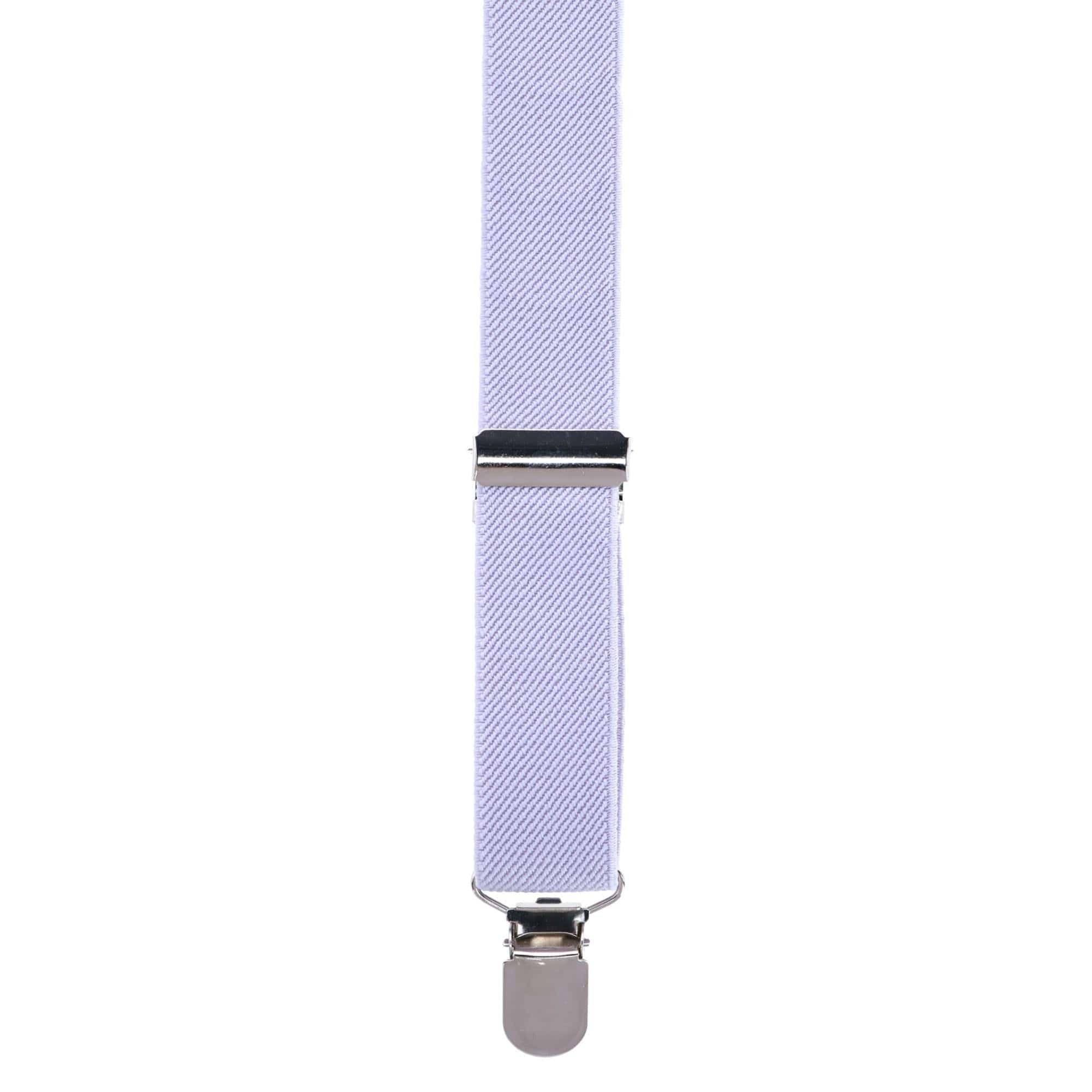 CTM® Men's Solid Fashion Color Bow Tie and Suspender Set - Light Grey