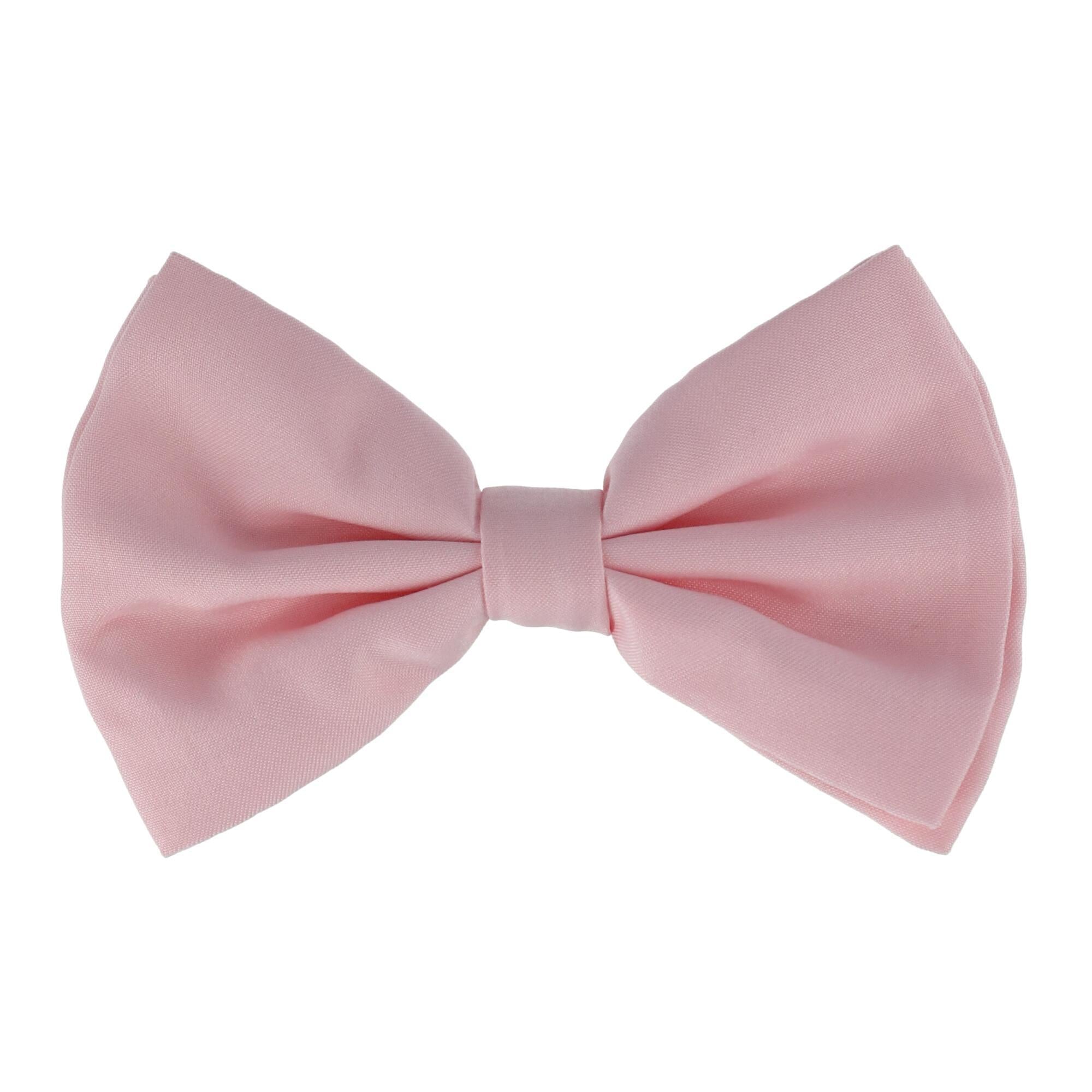 CTM® Men's Solid Fashion Color Bow Tie and Suspender Set - Light Pink