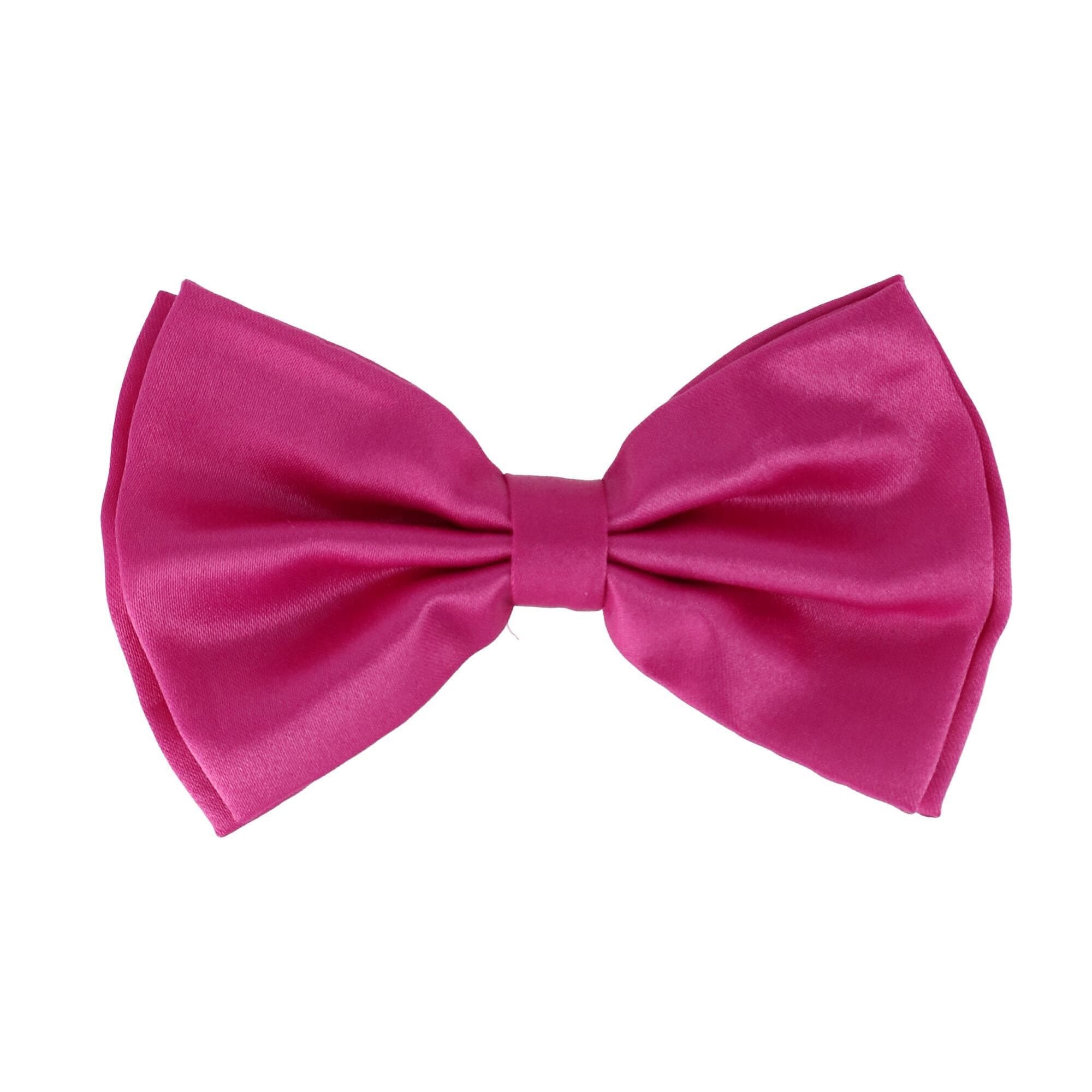 CTM® Men's Solid Fashion Color Bow Tie and Suspender Set - Magenta