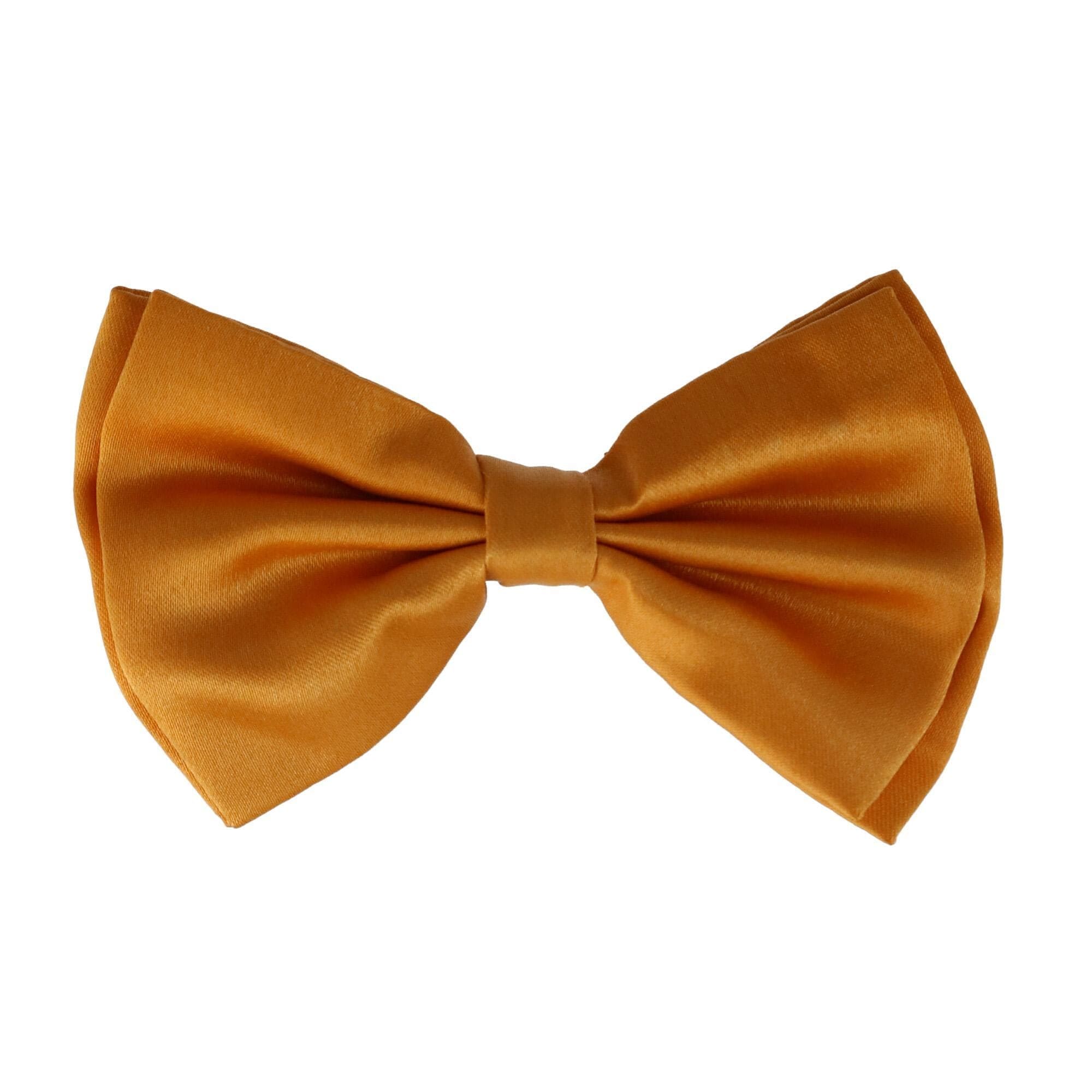 CTM® Men's Solid Fashion Color Bow Tie and Suspender Set - Mustard