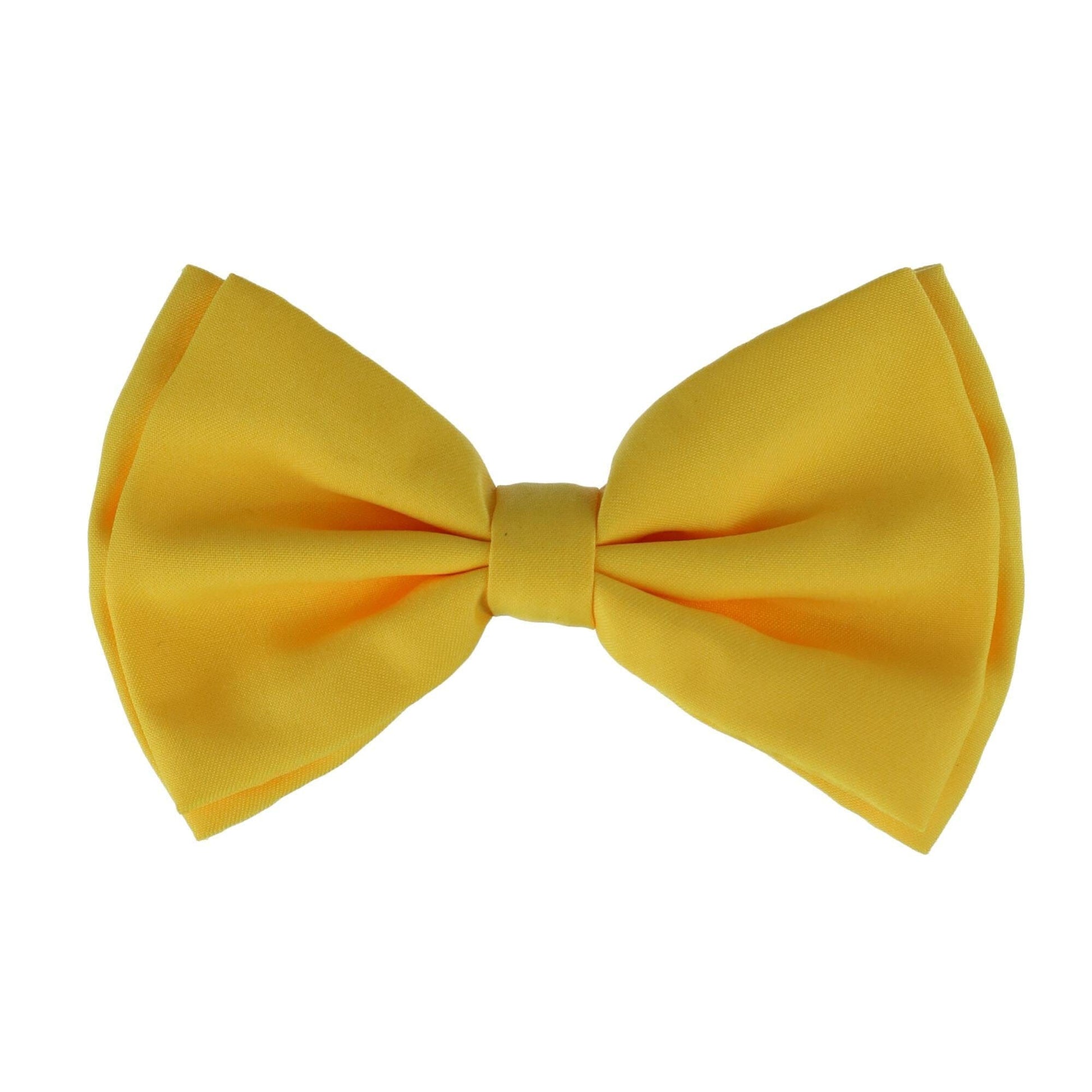 CTM® Men's Solid Fashion Color Bow Tie and Suspender Set - Yellow
