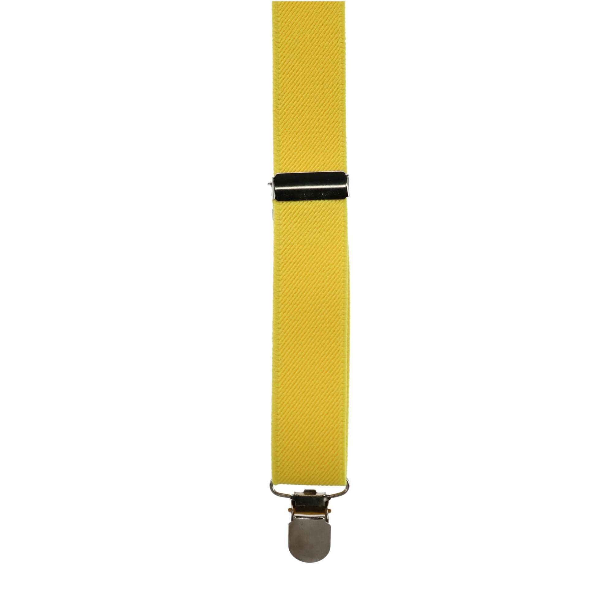 CTM® Men's Solid Fashion Color Bow Tie and Suspender Set - Yellow