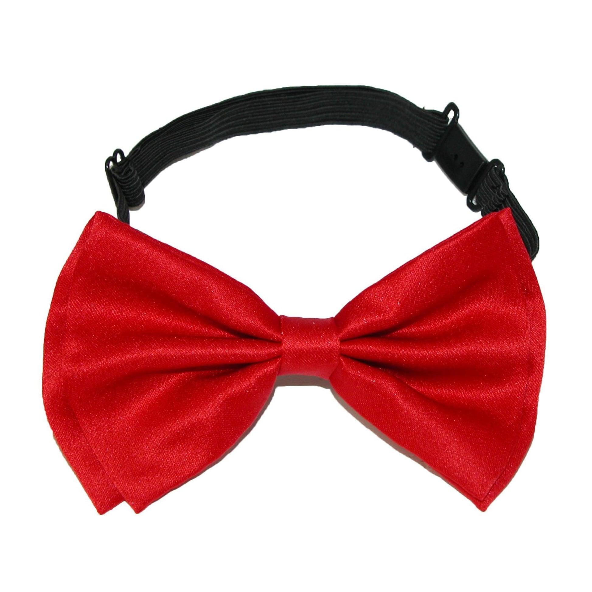 CTM® Men's Solid Bow Tie with Suspender Set - Solid Red Set