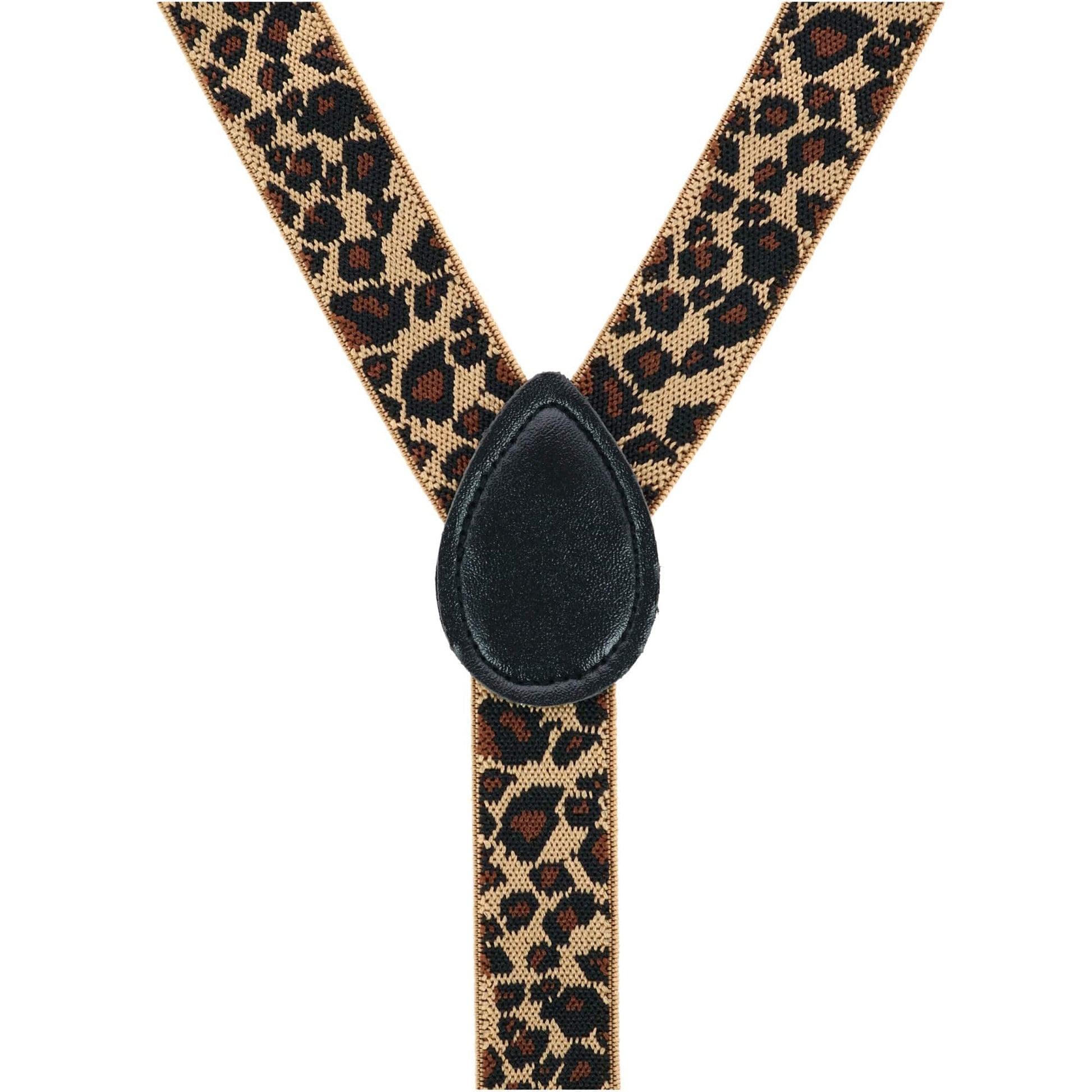 CTM® Women's Leopard Print Clip-End Suspenders - Leopard