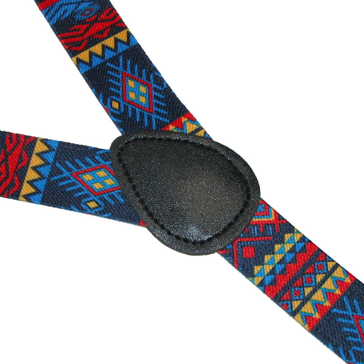CTM® Women's Elastic Aztec Pattern Clip-End Suspenders - Aztec Print