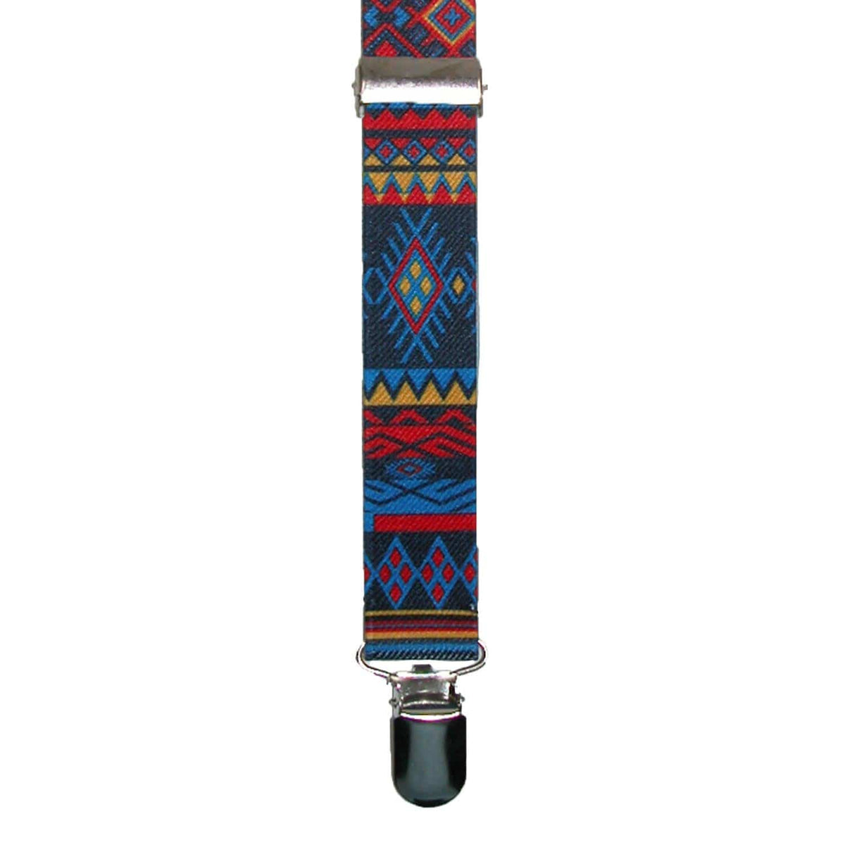 CTM® Women's Elastic Aztec Pattern Clip-End Suspenders - Aztec Print