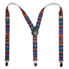 Women's Elastic Aztec Pattern Clip-End Suspenders