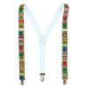 Women's Day of the Dead Skull Print Clip-End Suspenders