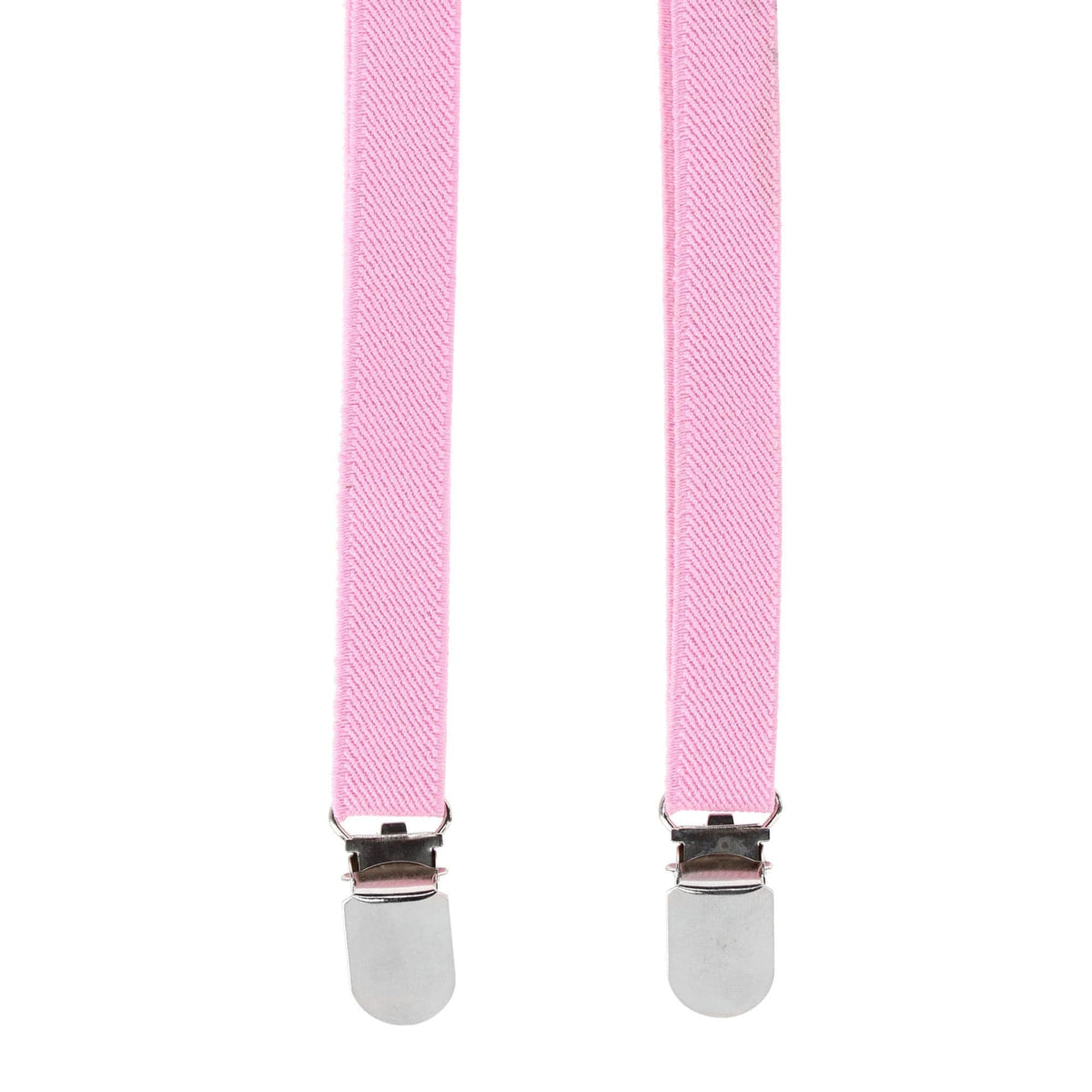 CTM® Women's Thin Adjustable Elastic Clip-End Y-Back Suspenders - Pink