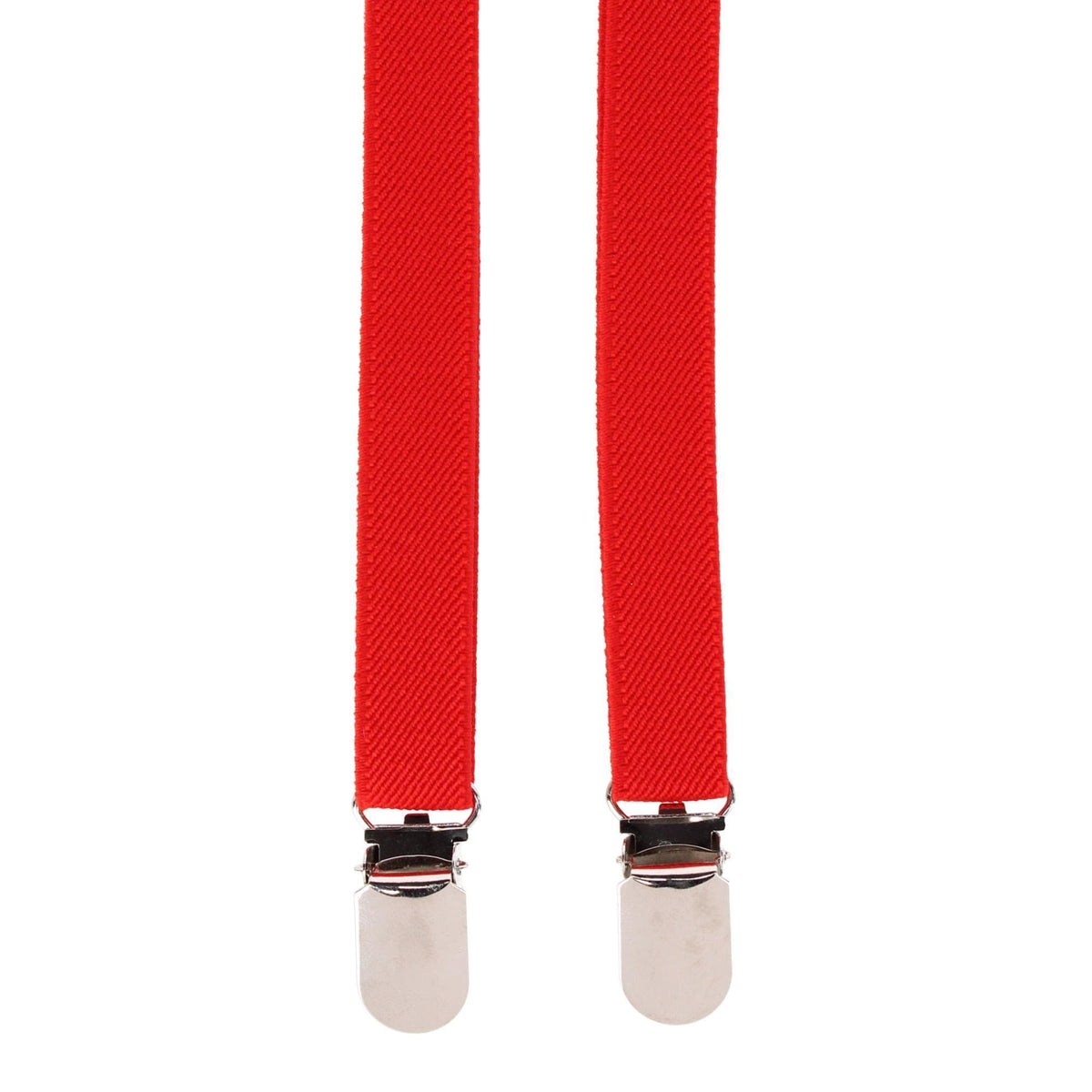 CTM® Women's Thin Adjustable Elastic Clip-End Y-Back Suspenders - Red