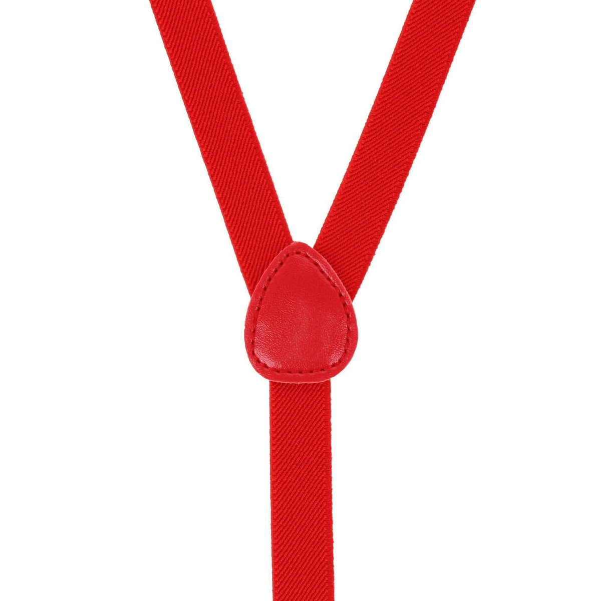 CTM® Women's Thin Adjustable Elastic Clip-End Y-Back Suspenders - Red