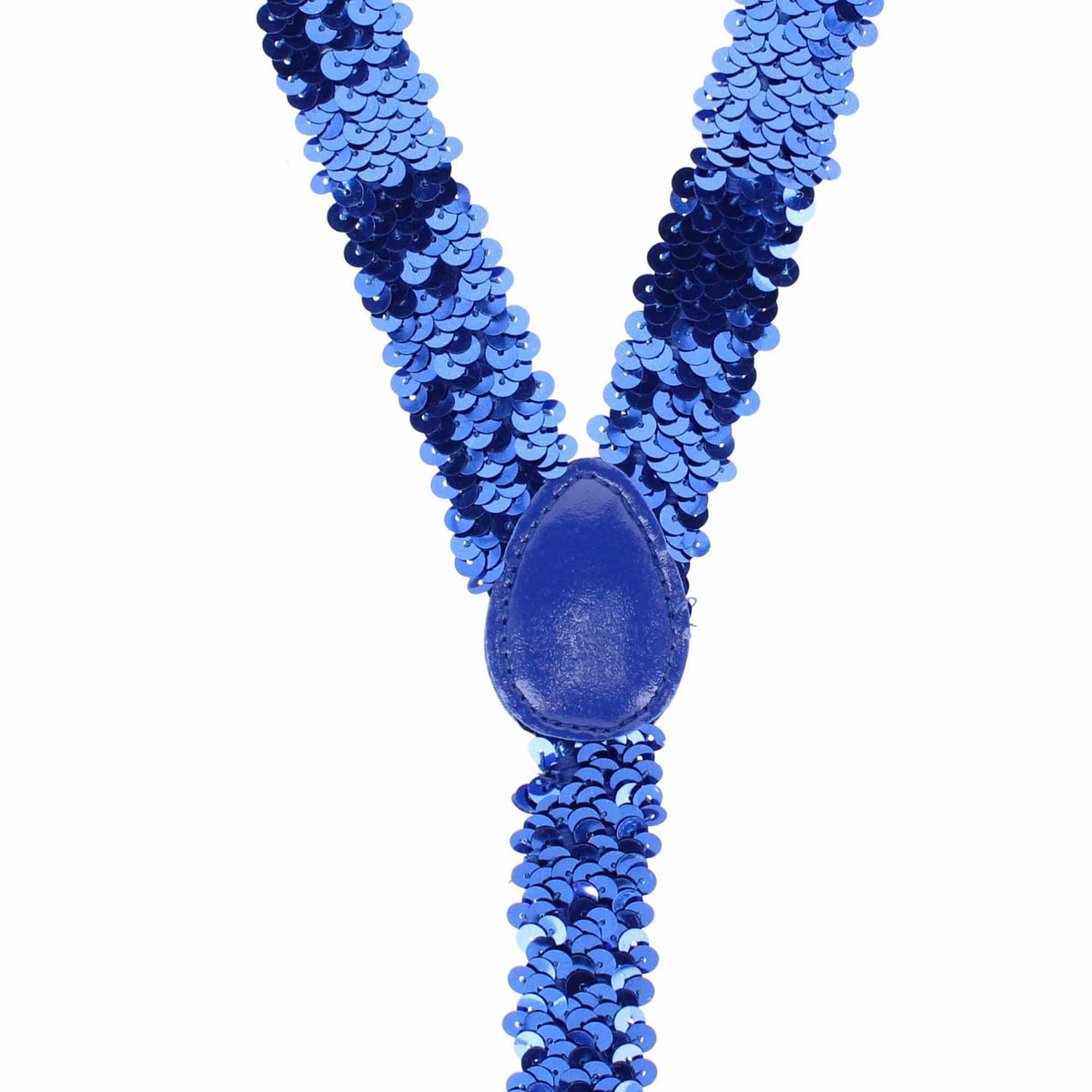 CTM® Women's Elastic Sequins Clip-End Suspenders - Blue