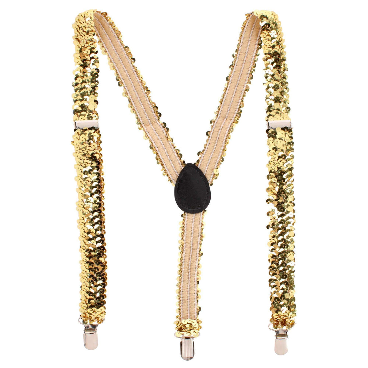 CTM® Women's Elastic Sequins Clip-End Suspenders - Women's Elastic Sequins Clip-End Suspenders