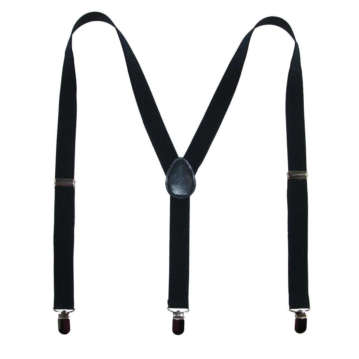 CTM® Elastic Solid Navy Clip-End Suspenders