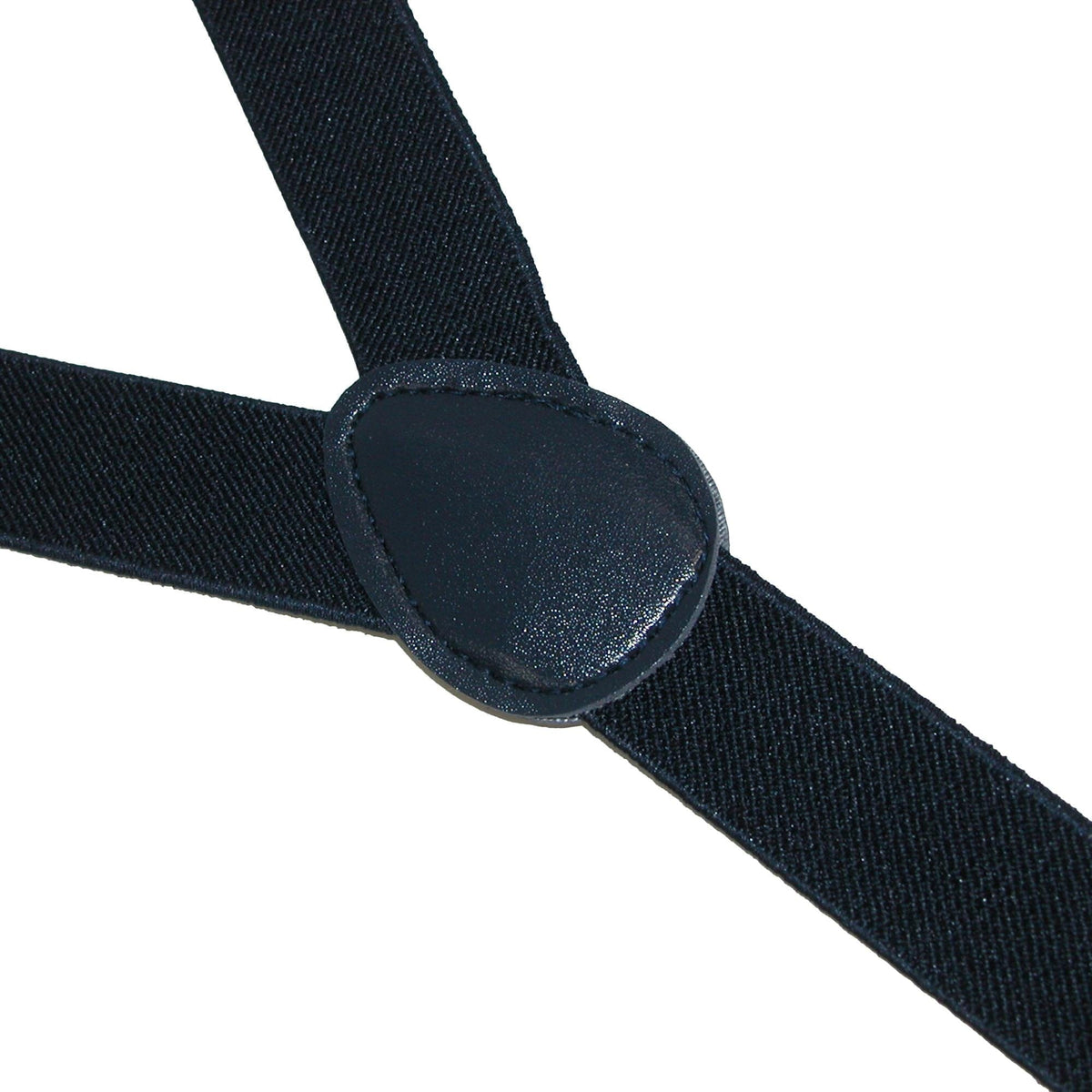 CTM® Elastic Solid Navy Clip-End Suspenders - Navy