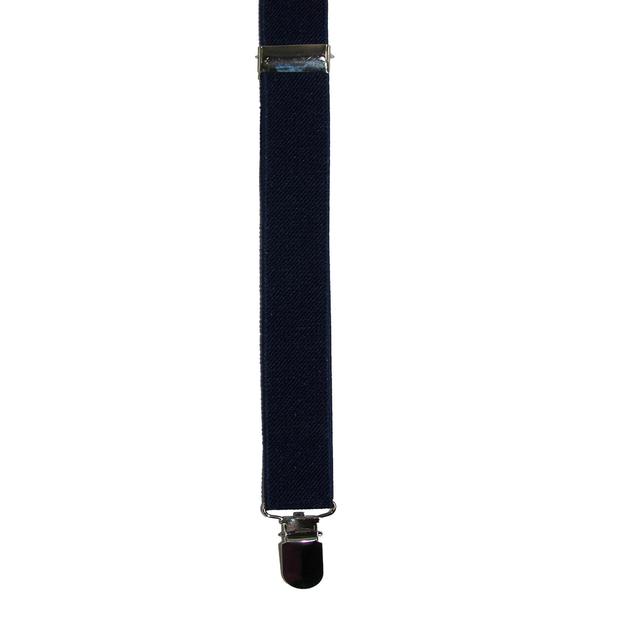 CTM® Elastic Solid Navy Clip-End Suspenders - Navy