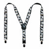 Women's Elastic Daisy Print Clip-End Suspenders