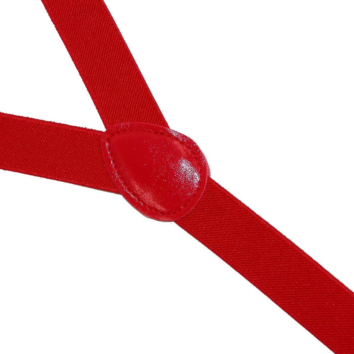 CTM® Elastic Solid Red Clip-End Suspender - Red