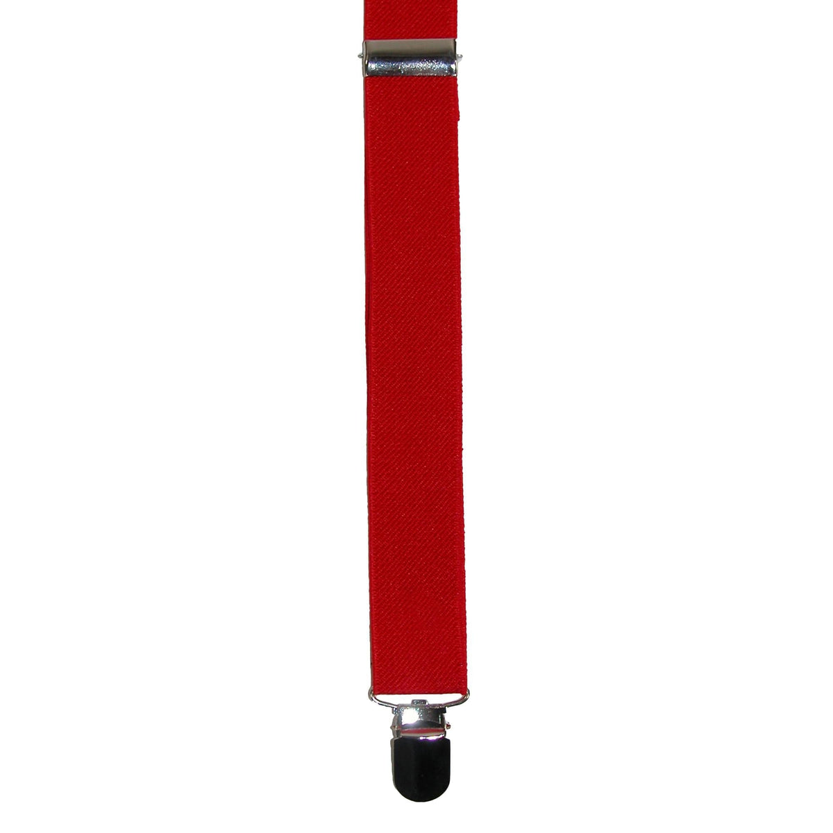 CTM® Elastic Solid Red Clip-End Suspender - Red