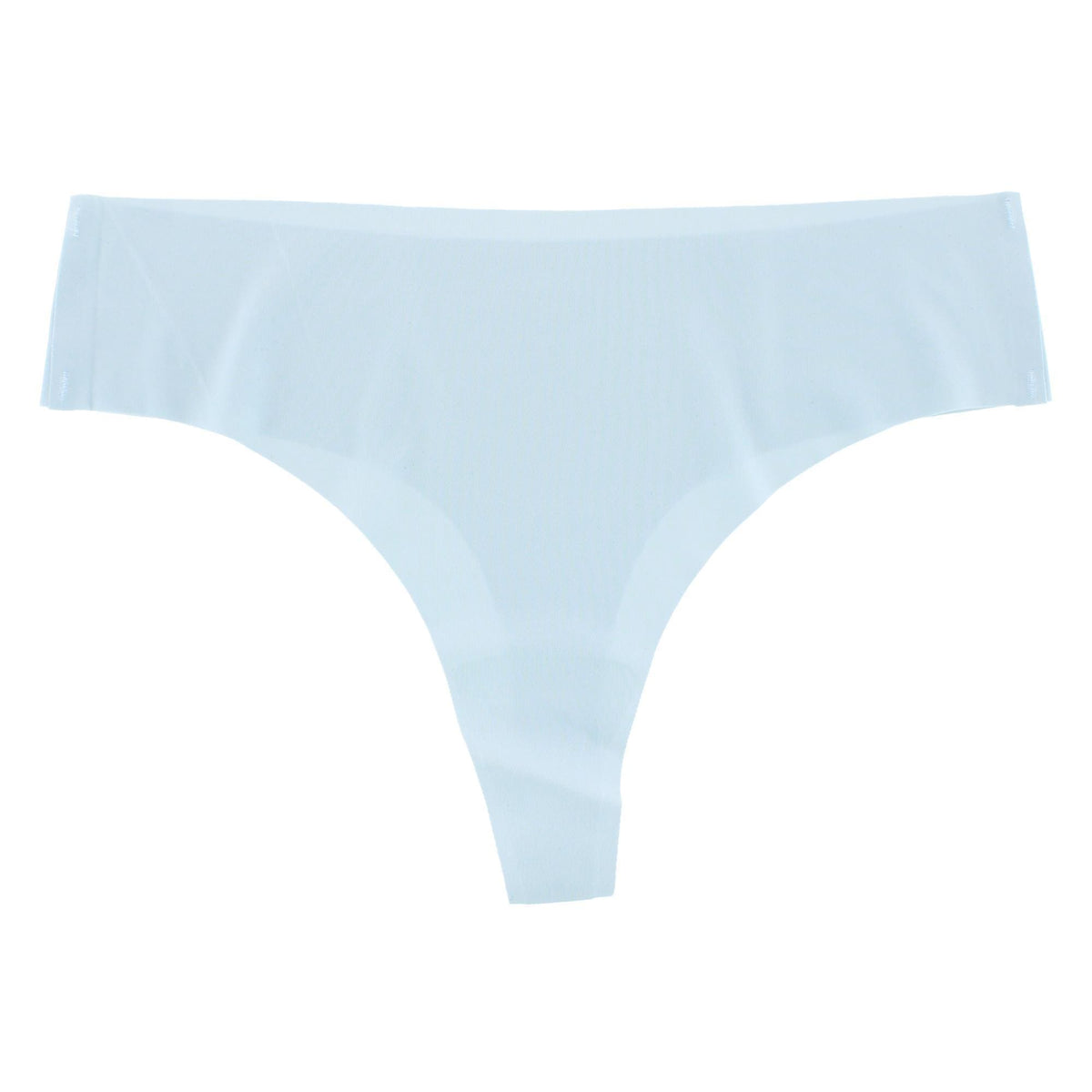 CTM® Women's No-Show Smooth Stretch Comfort Thong - Light Blue