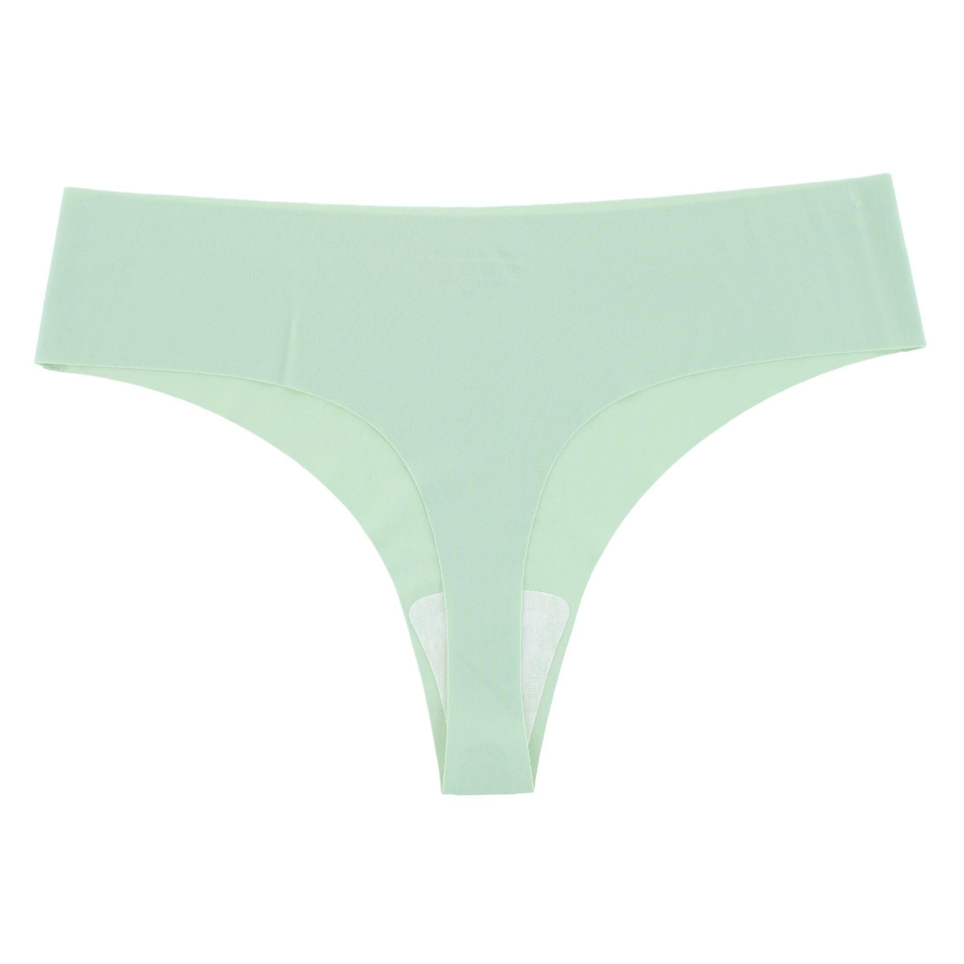 CTM® Women's No-Show Smooth Stretch Comfort Thong - Matcha Green