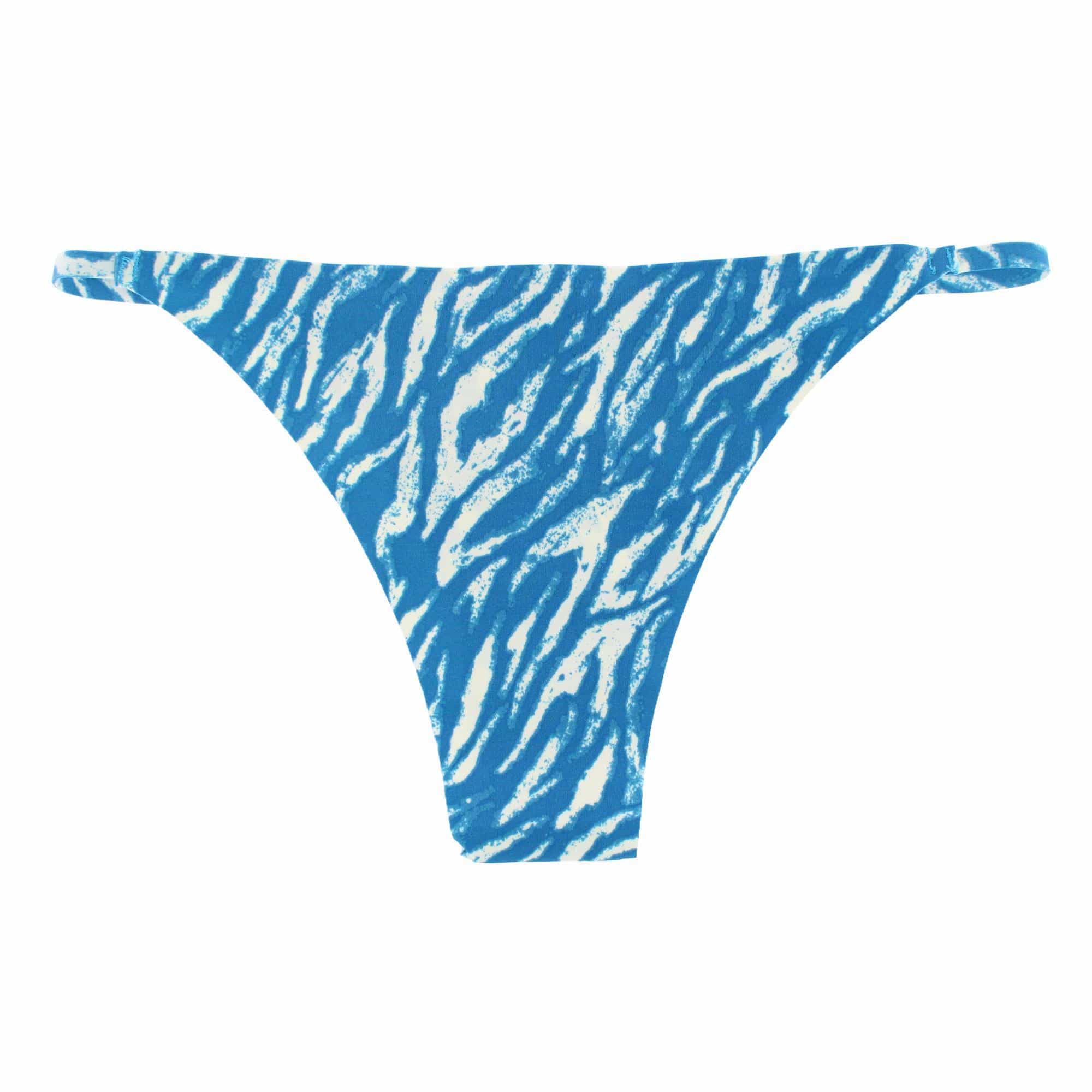 CTM® Women's Seamless Zebra Print No-Show Thong