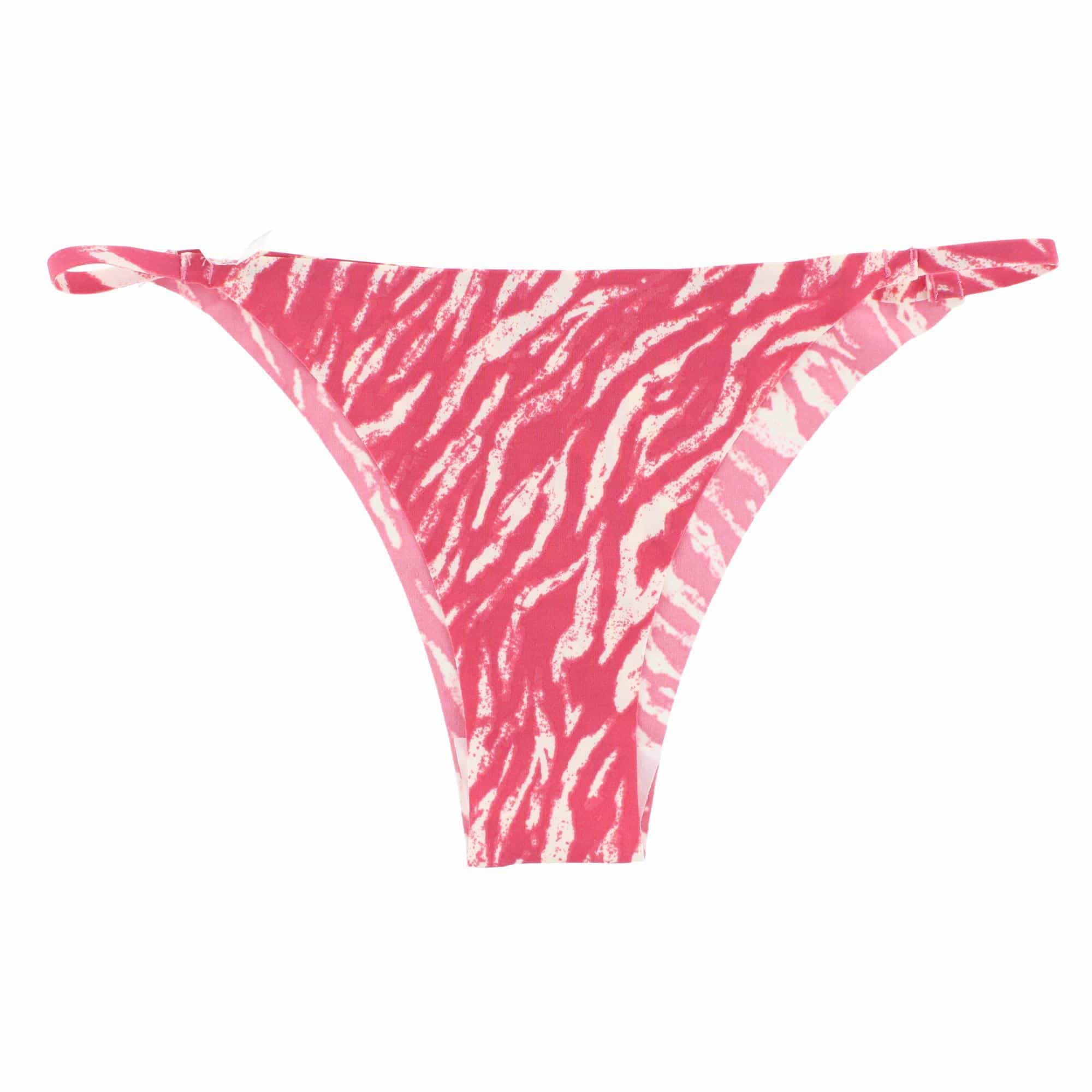 CTM® Women's Seamless Zebra Print No-Show Thong - Pink