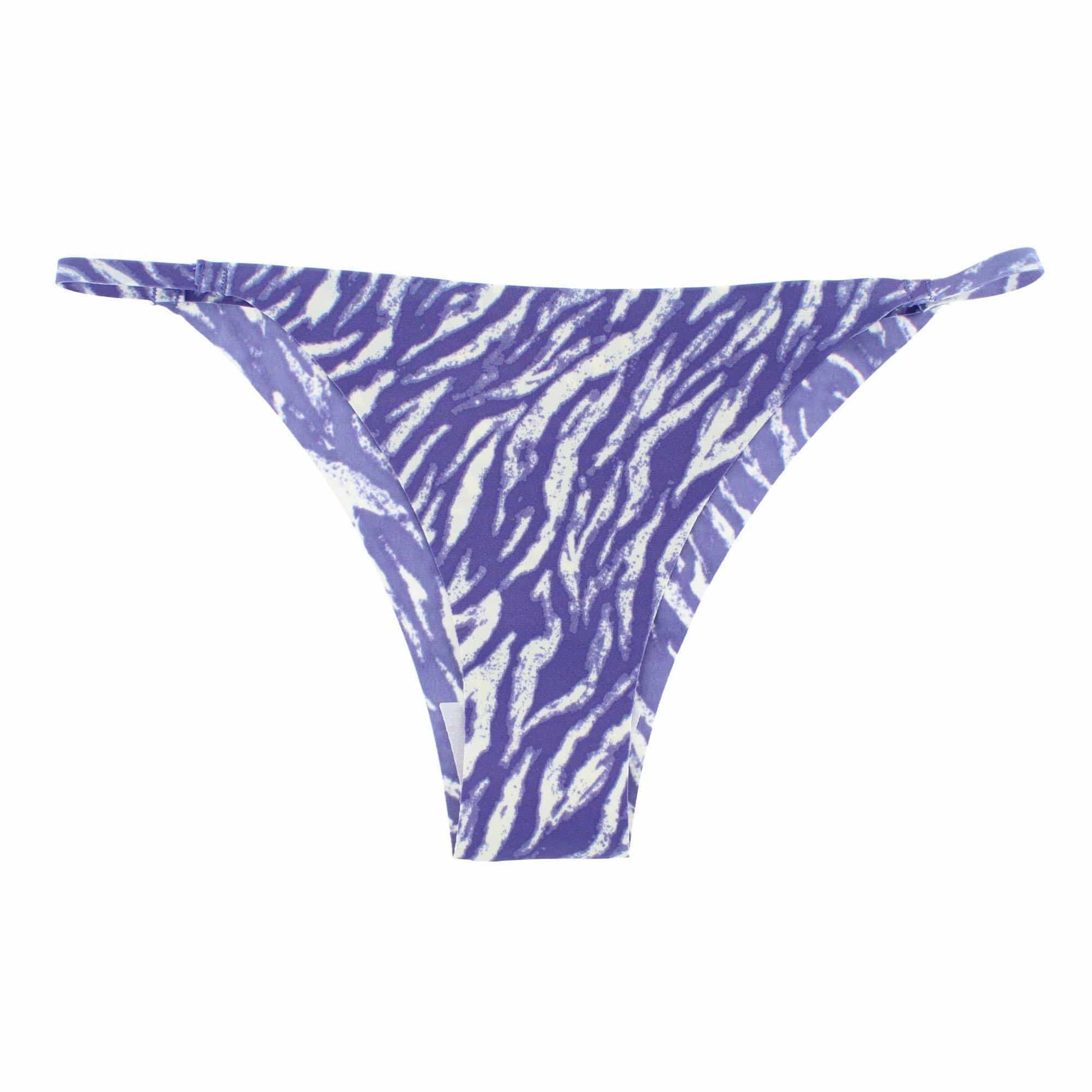 CTM® Women's Seamless Zebra Print No-Show Thong - Purple