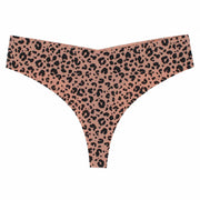 Women's Seamless Leopard Print Thong Underwear