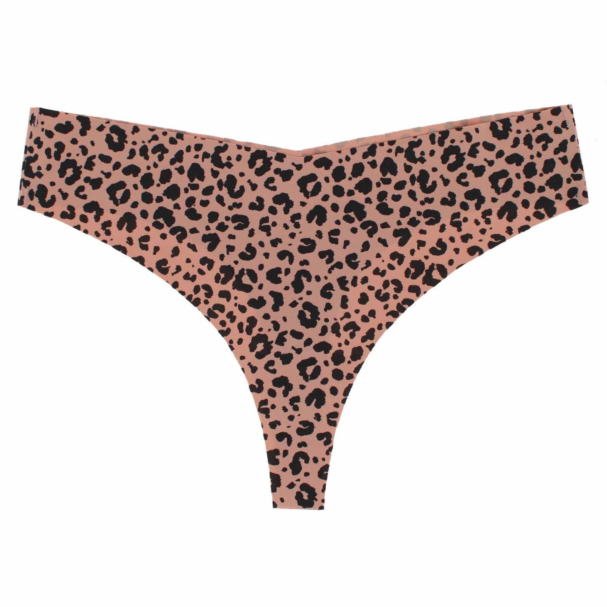 CTM® Women's Seamless Leopard Print Thong Underwear - Women's Seamless Leopard Print Thong Underwear