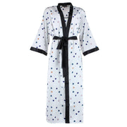 Women's Plus Size Heart Satin Slip and Robe Pajama Set