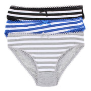 Women's Striped Cotton Panty 3 pack