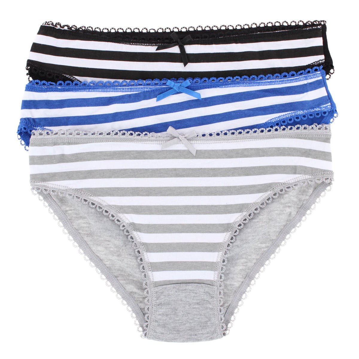 CTM® Women's Striped Cotton Panty 3 pack - Women's Striped Cotton Panty 3 pack