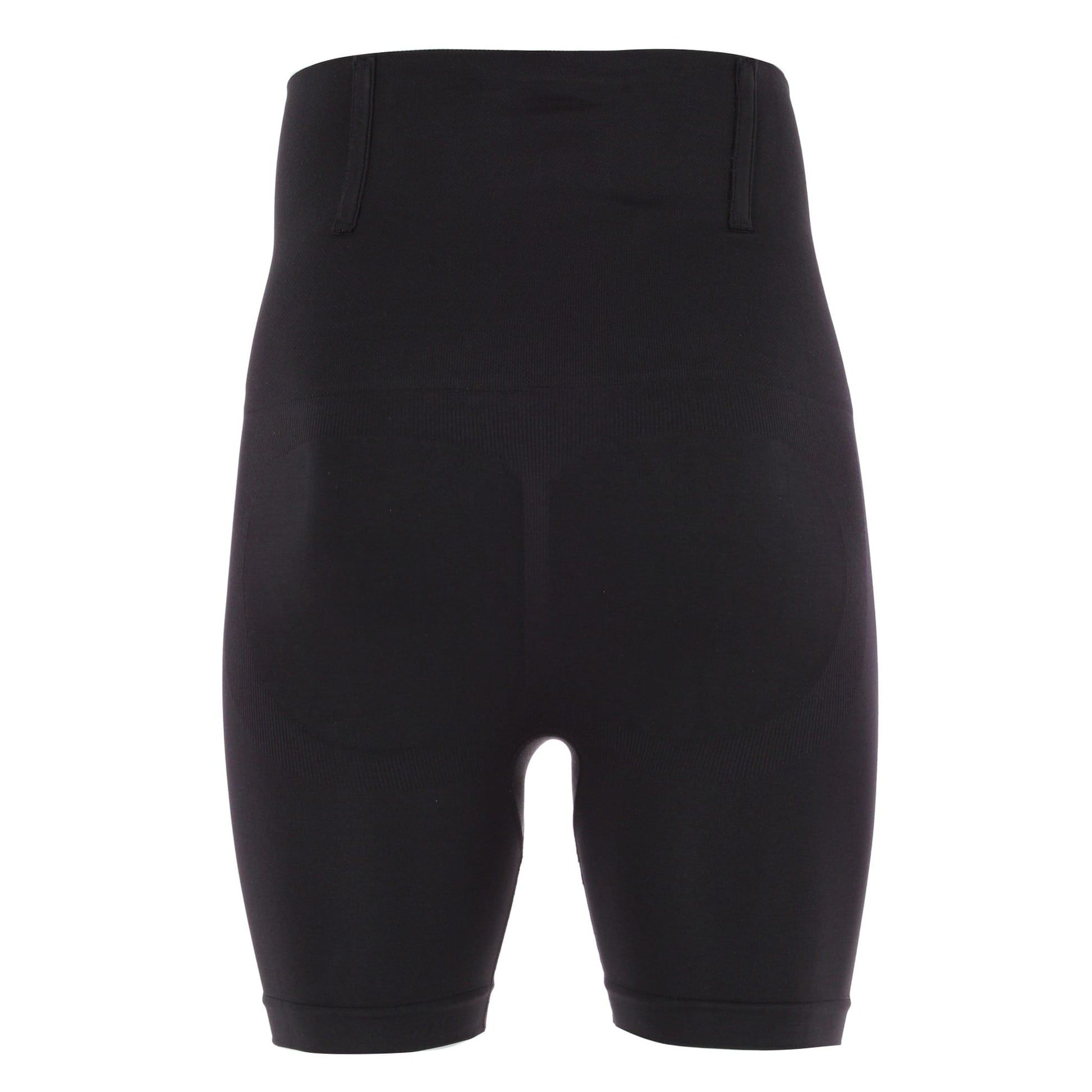 CTM® Men's Slimming High-Waist Shapewear Shorts - Black