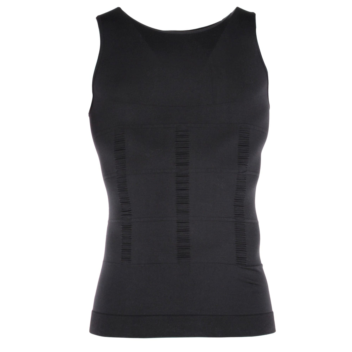 CTM® Men's Targeted Tummy Control Compression Tank - Black