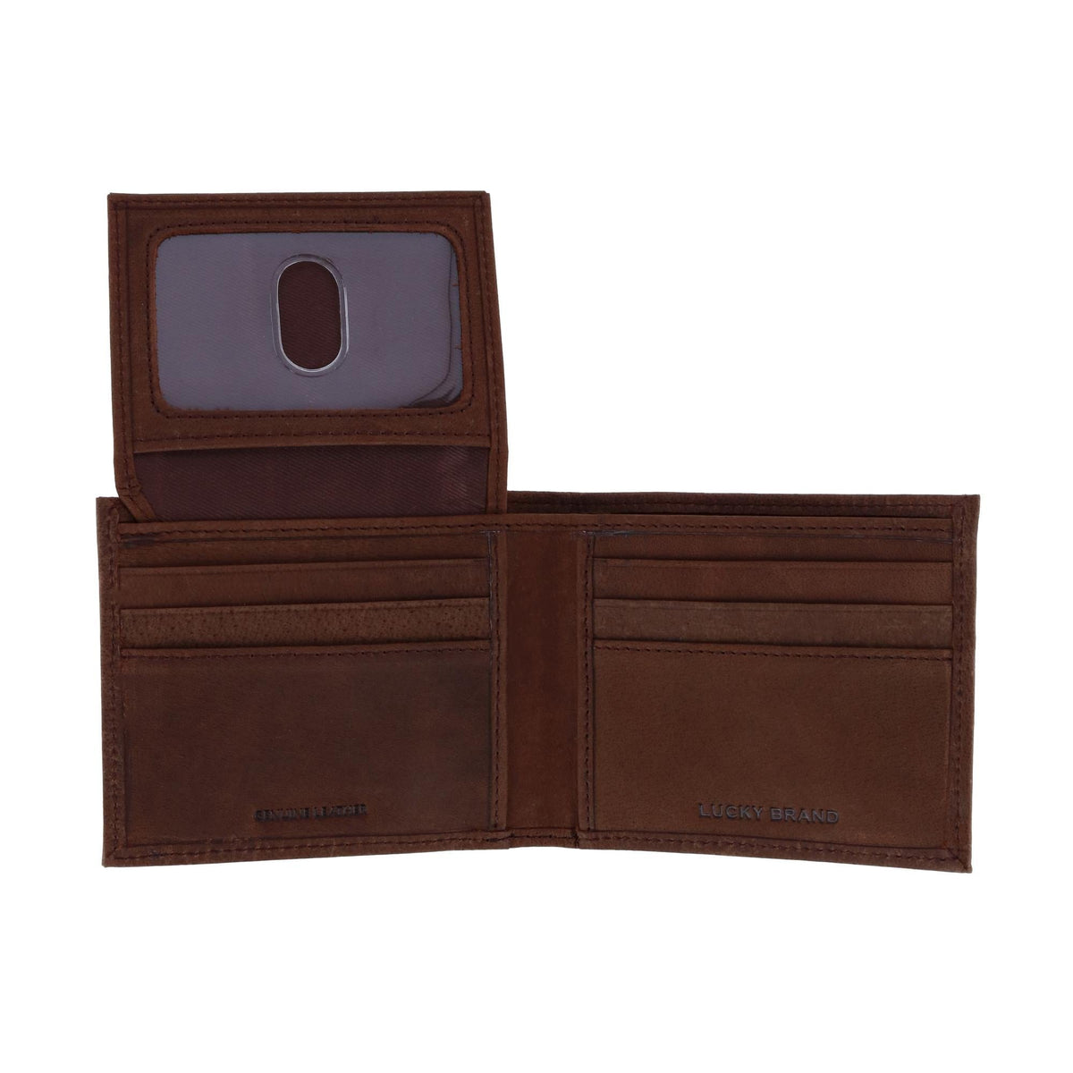 Lucky Brand Men's Grooved Bifold Wallet - Brown
