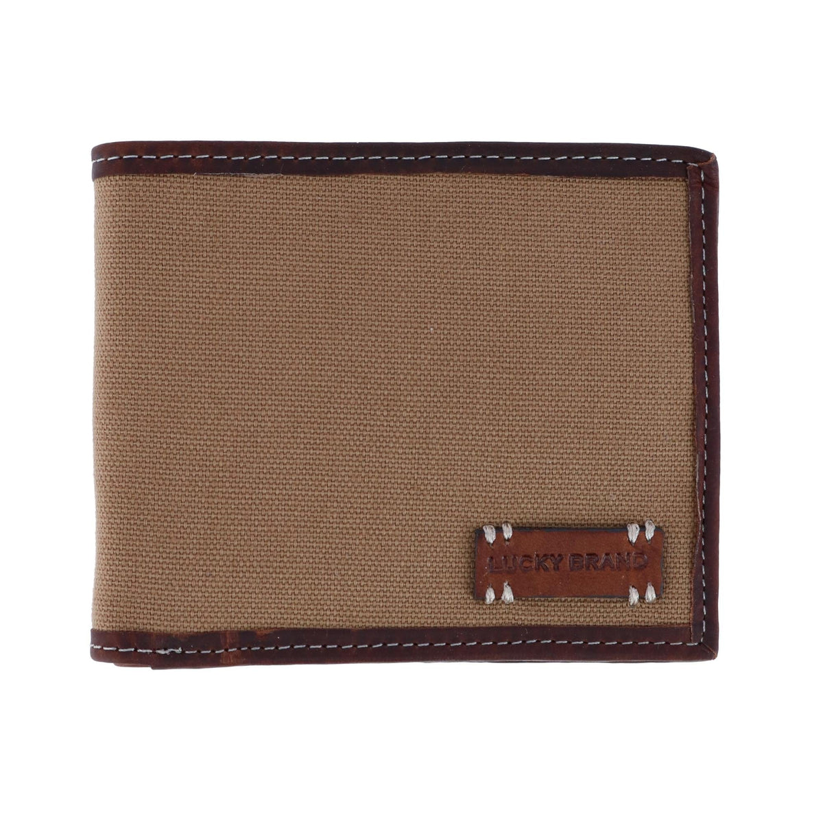 Lucky Brand Men's Leather and Canvas Bifold Wallet - Men's Leather and Canvas Bifold Wallet