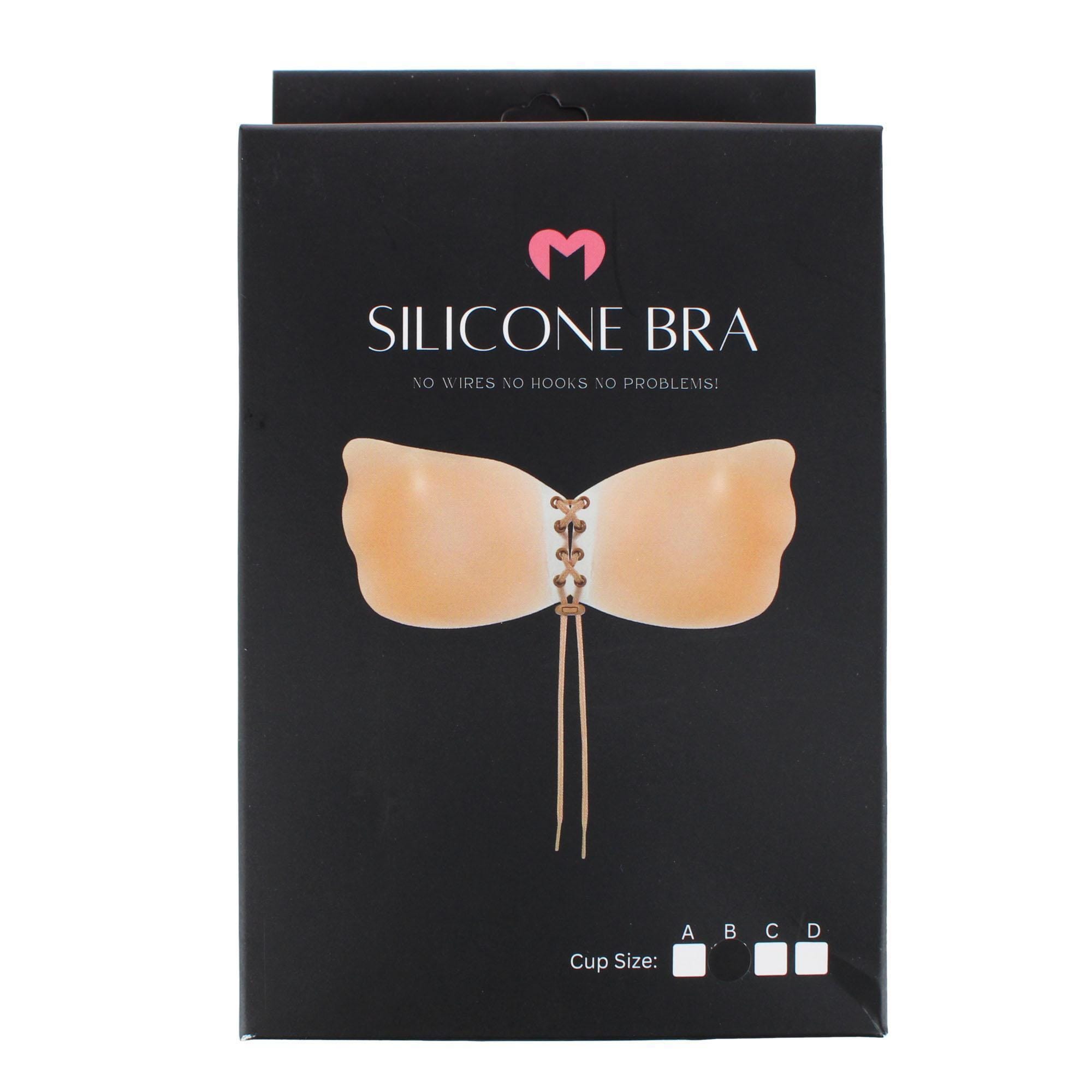 CTM® Women's Reusable Seamless Silicone Adhesive Sticky Bra - Natural