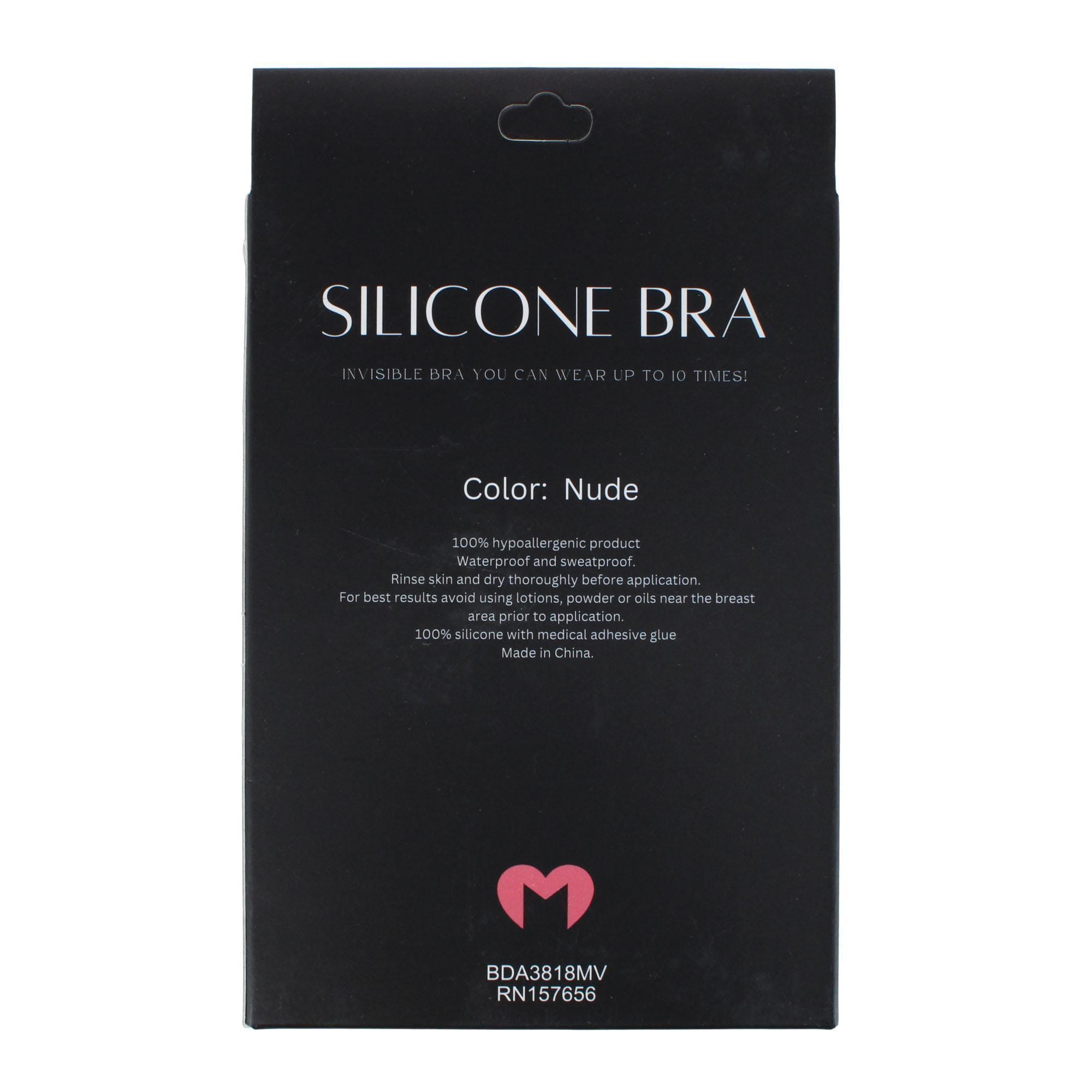 CTM® Women's Reusable Seamless Silicone Adhesive Sticky Bra - Natural